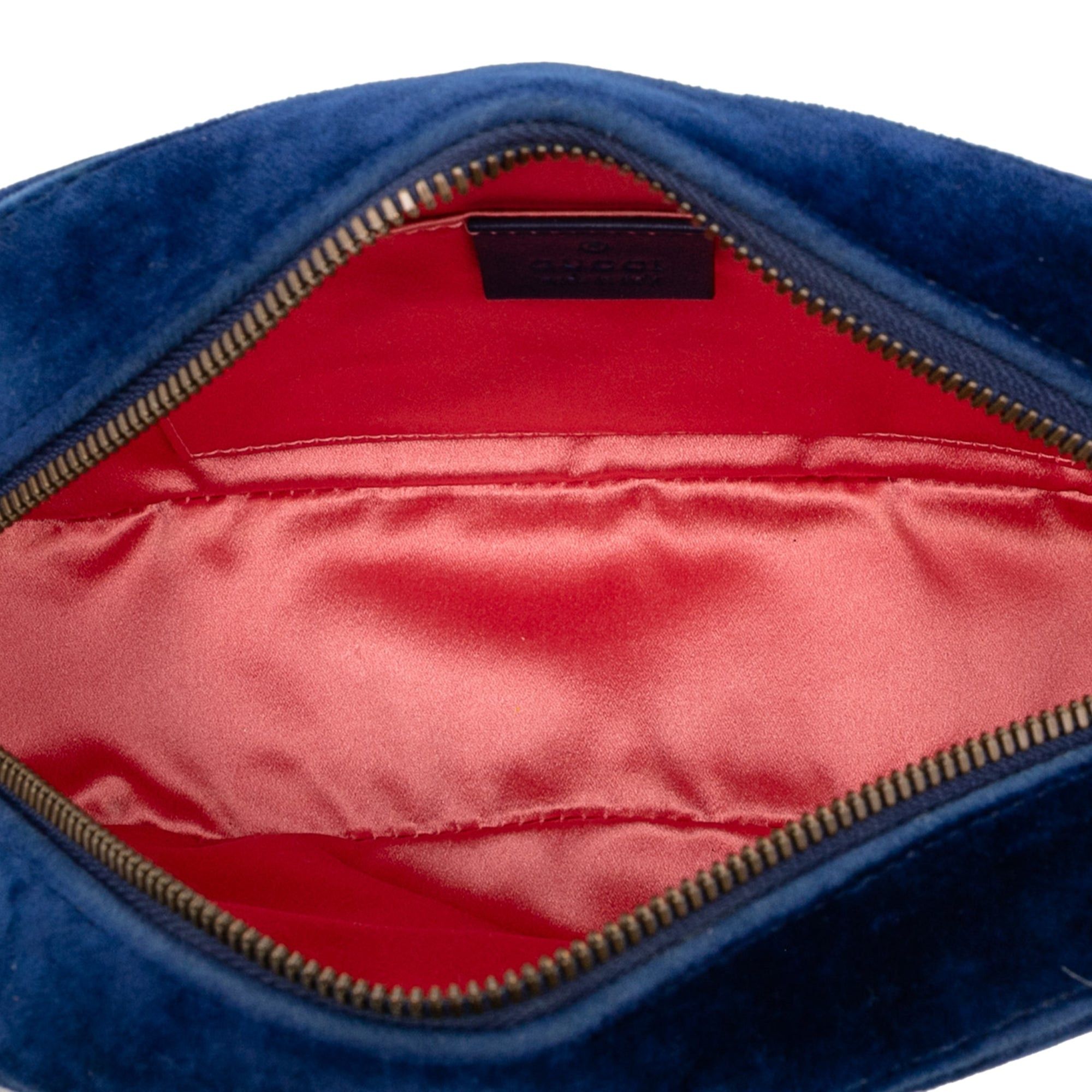 Gucci Small GG Marmont Matelasse Velvet Crossbody Size ONE SIZE - 4 Thumbnail