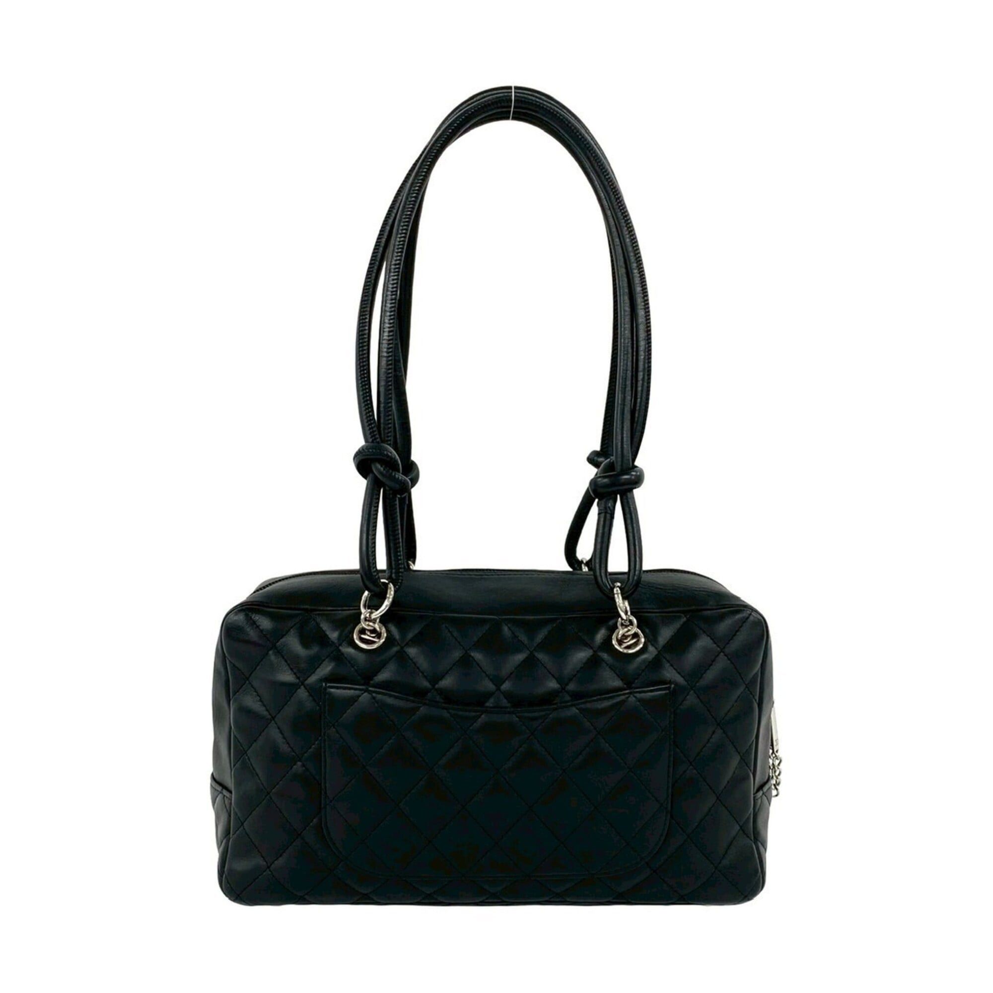 Chanel CHANEL Cambon Line Coco Mark Leather Handbag Semi-Shoulder Bag Black 30406 Size ONE SIZE - 3 Thumbnail