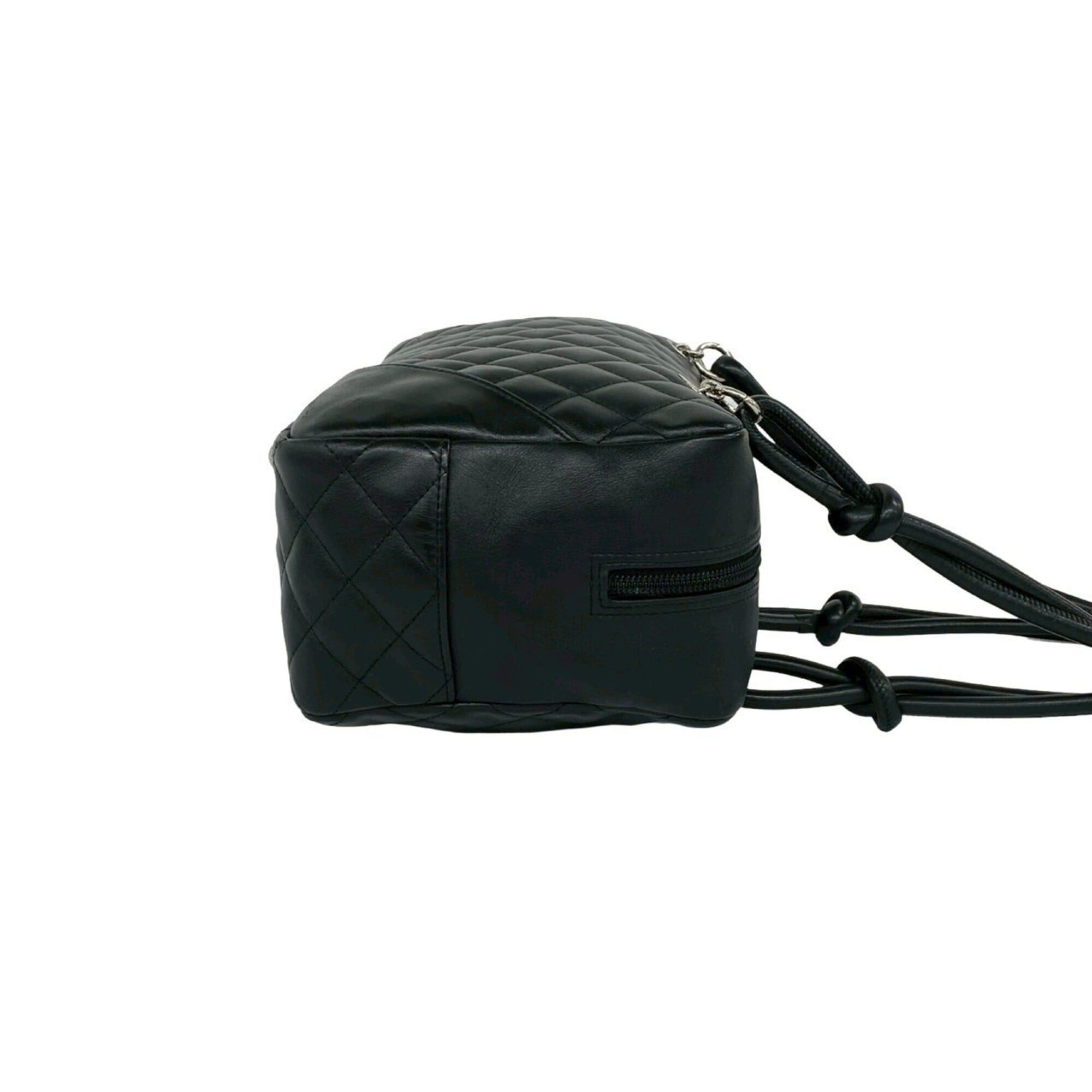 Chanel CHANEL Cambon Line Coco Mark Leather Handbag Semi-Shoulder Bag Black 30406 Size ONE SIZE - 6 Thumbnail