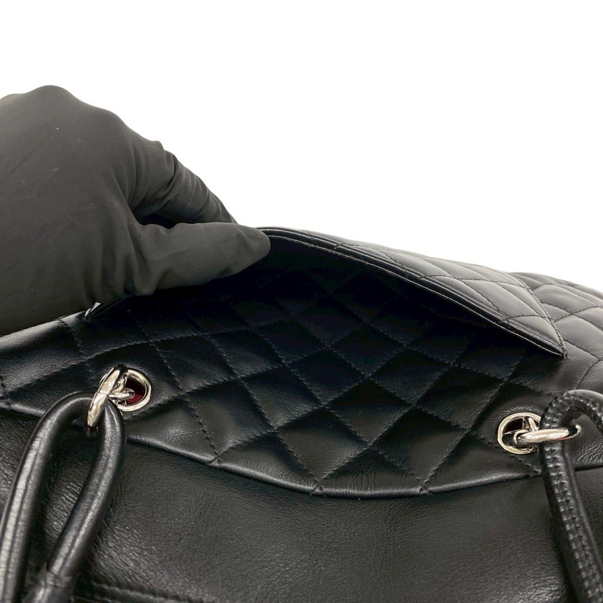 Chanel CHANEL Cambon Line Coco Mark Leather Handbag Semi-Shoulder Bag Black 30406 Size ONE SIZE - 10 Thumbnail