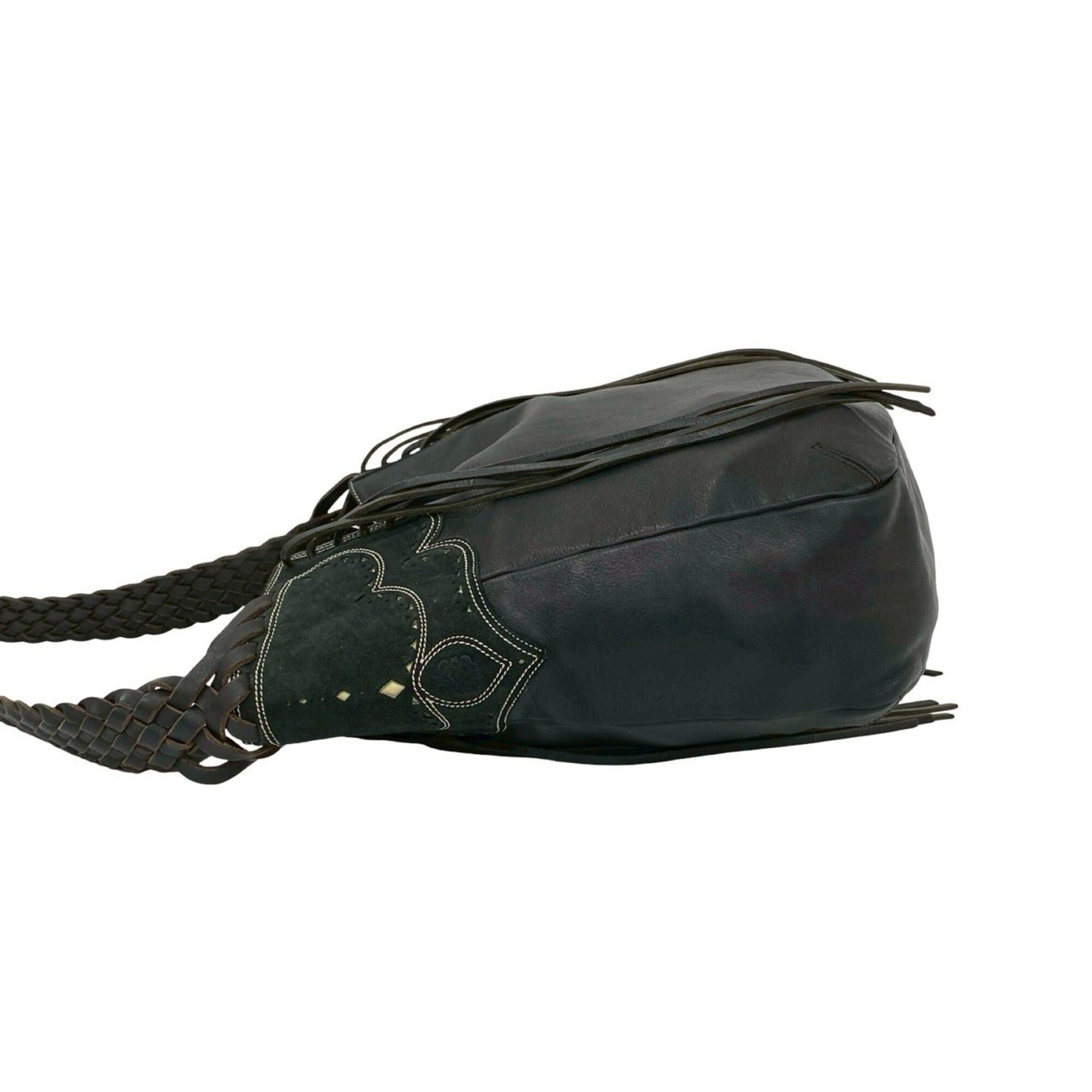 Loewe LOEWE (Loewe) Fringe Suede Leather Semi-Shoulder Bag / One-Shoulder Tote Bag, Black, ¥34,500 Size ONE SIZE - 5 Thumbnail