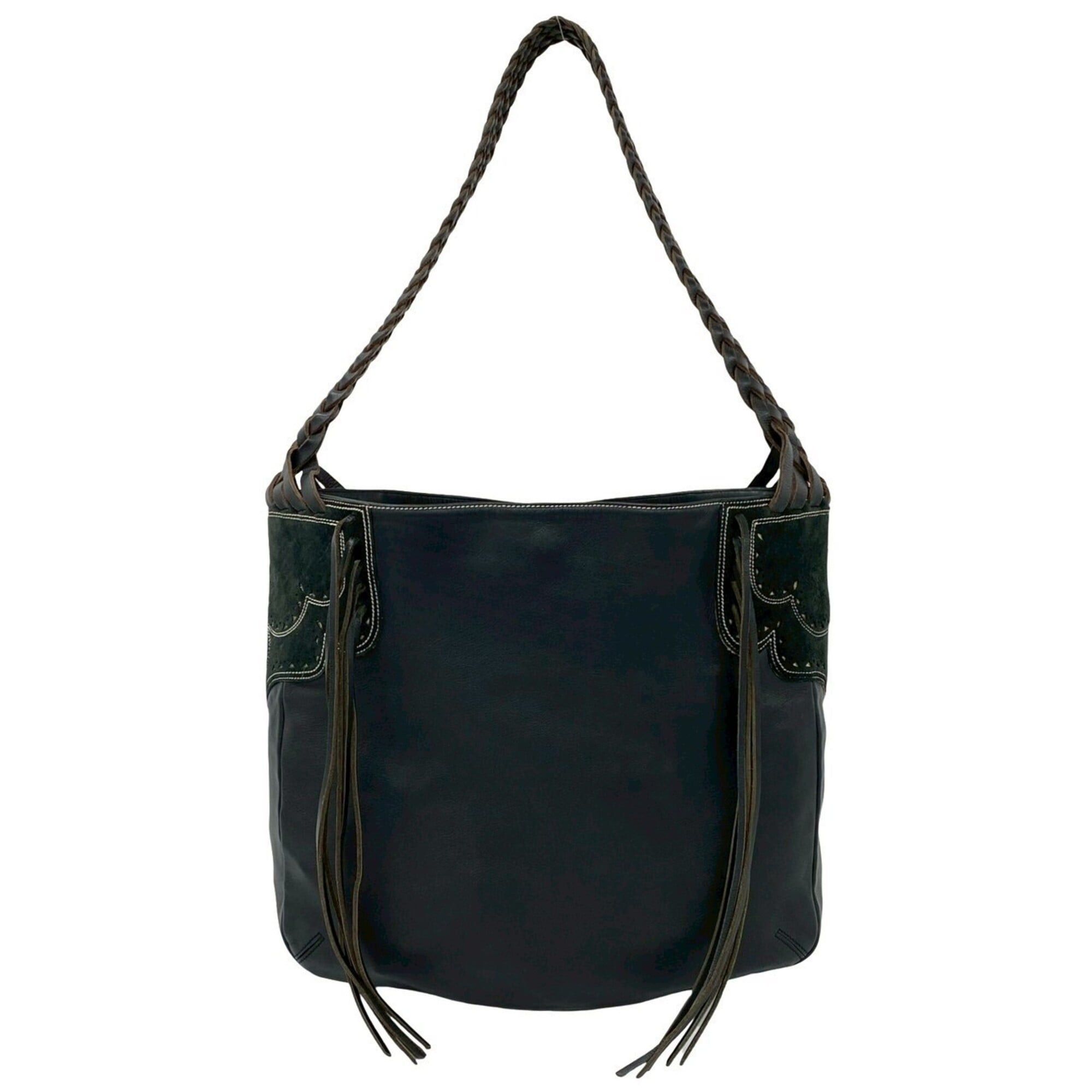 Loewe LOEWE (Loewe) Fringe Suede Leather Semi-Shoulder Bag / One-Shoulder Tote Bag, Black, ¥34,500 Size ONE SIZE - 3 Thumbnail