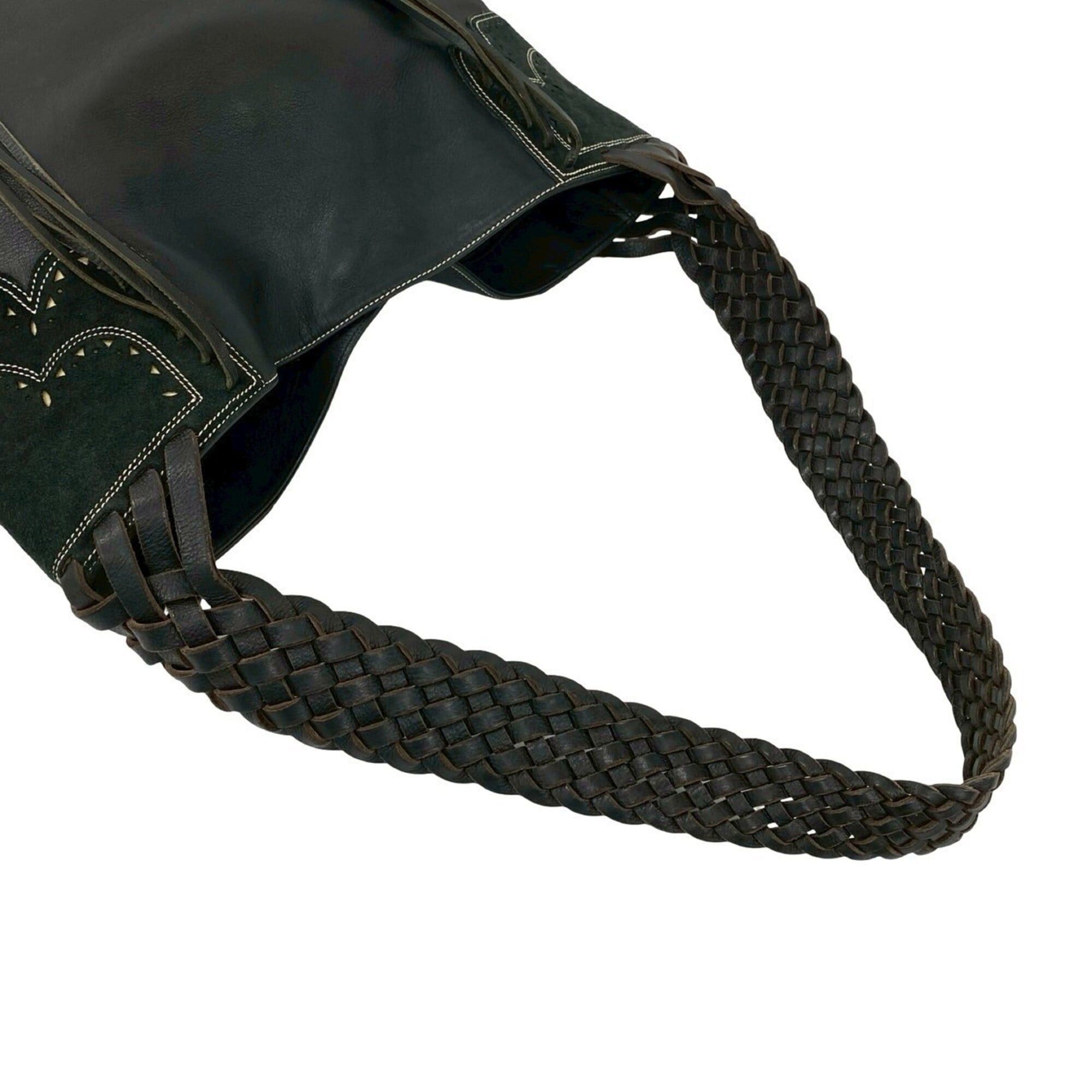 Loewe LOEWE (Loewe) Fringe Suede Leather Semi-Shoulder Bag / One-Shoulder Tote Bag, Black, ¥34,500 Size ONE SIZE - 4 Thumbnail