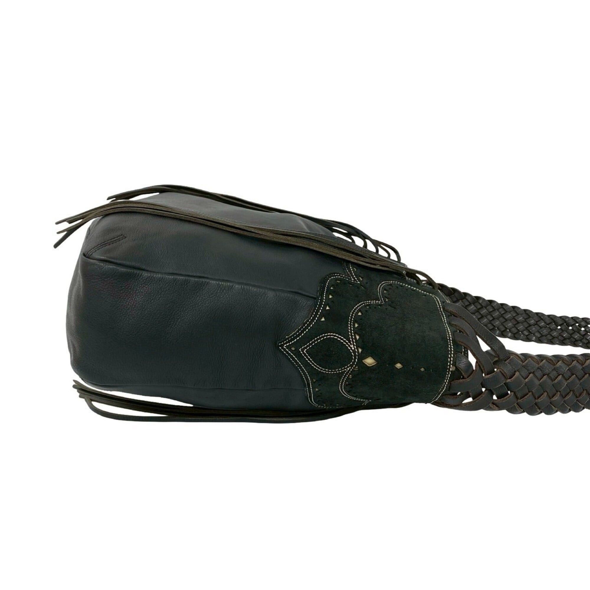 Loewe LOEWE (Loewe) Fringe Suede Leather Semi-Shoulder Bag / One-Shoulder Tote Bag, Black, ¥34,500 Size ONE SIZE - 6 Thumbnail