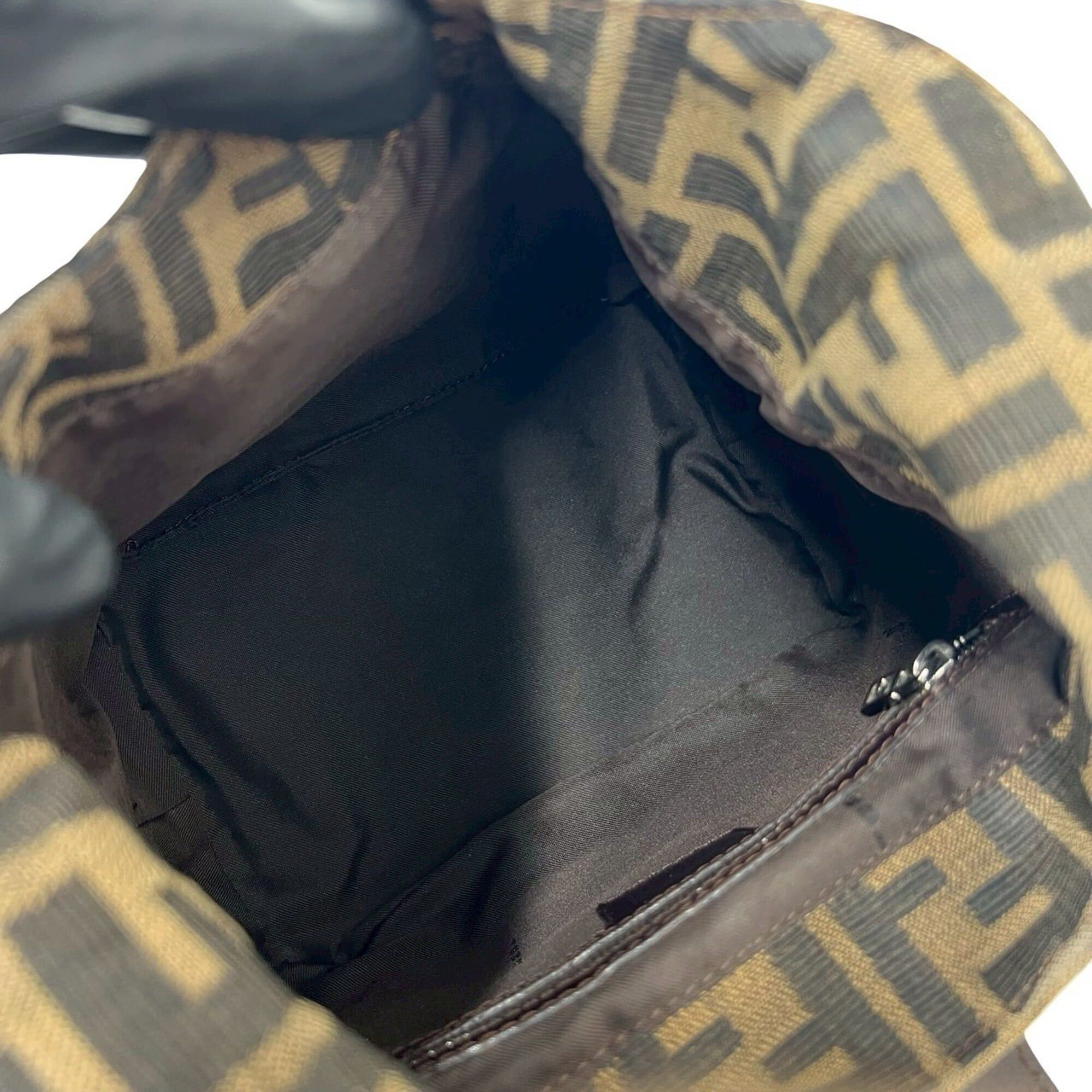 Fendi FENDI Zucca FF Pattern Canvas Leather Semi-One Shoulder Bag Mini Tote Brown 27631 Size ONE SIZE - 9 Thumbnail