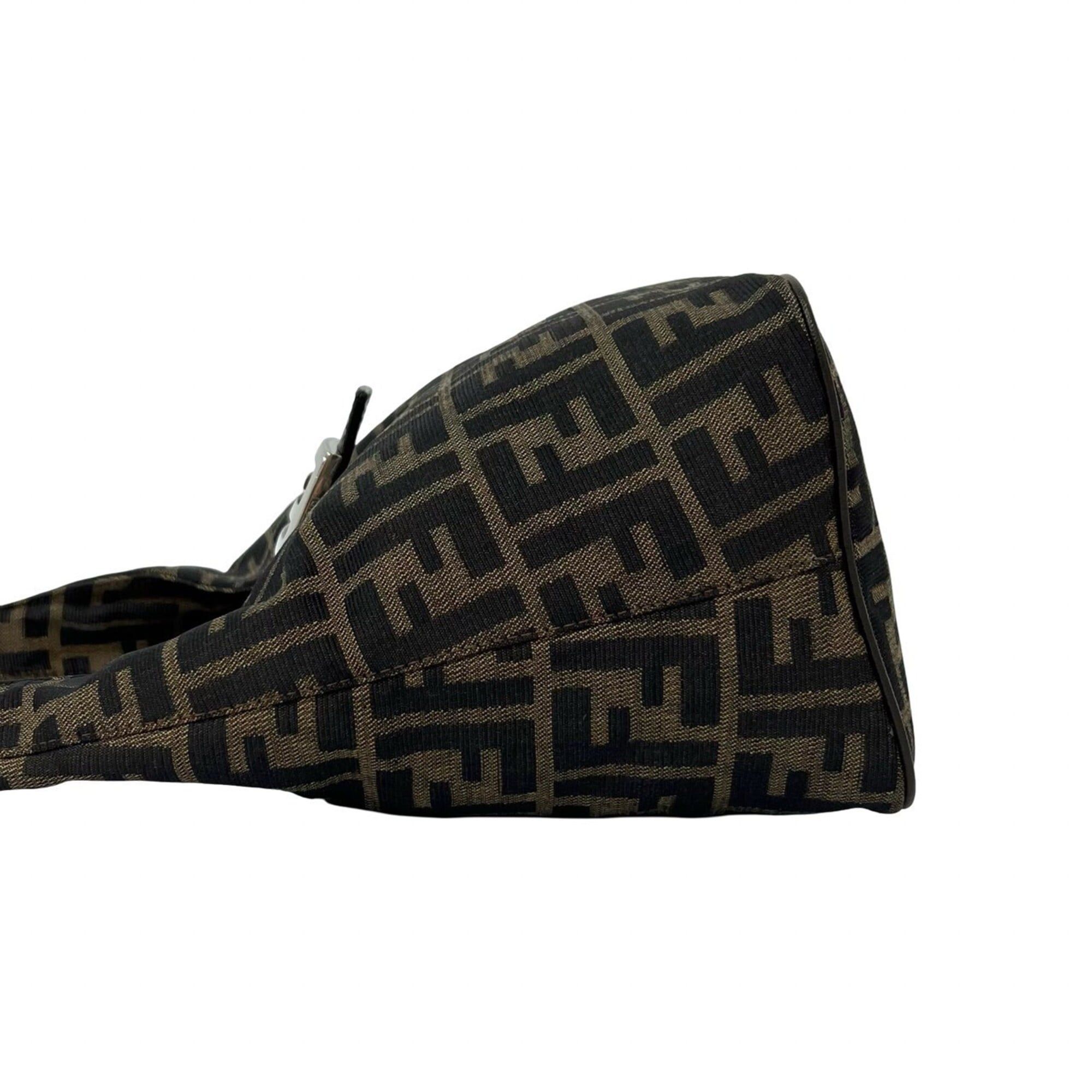 Fendi FENDI Zucca FF Pattern Canvas Leather Semi-One Shoulder Bag Mini Tote Brown 27631 Size ONE SIZE - 5 Thumbnail