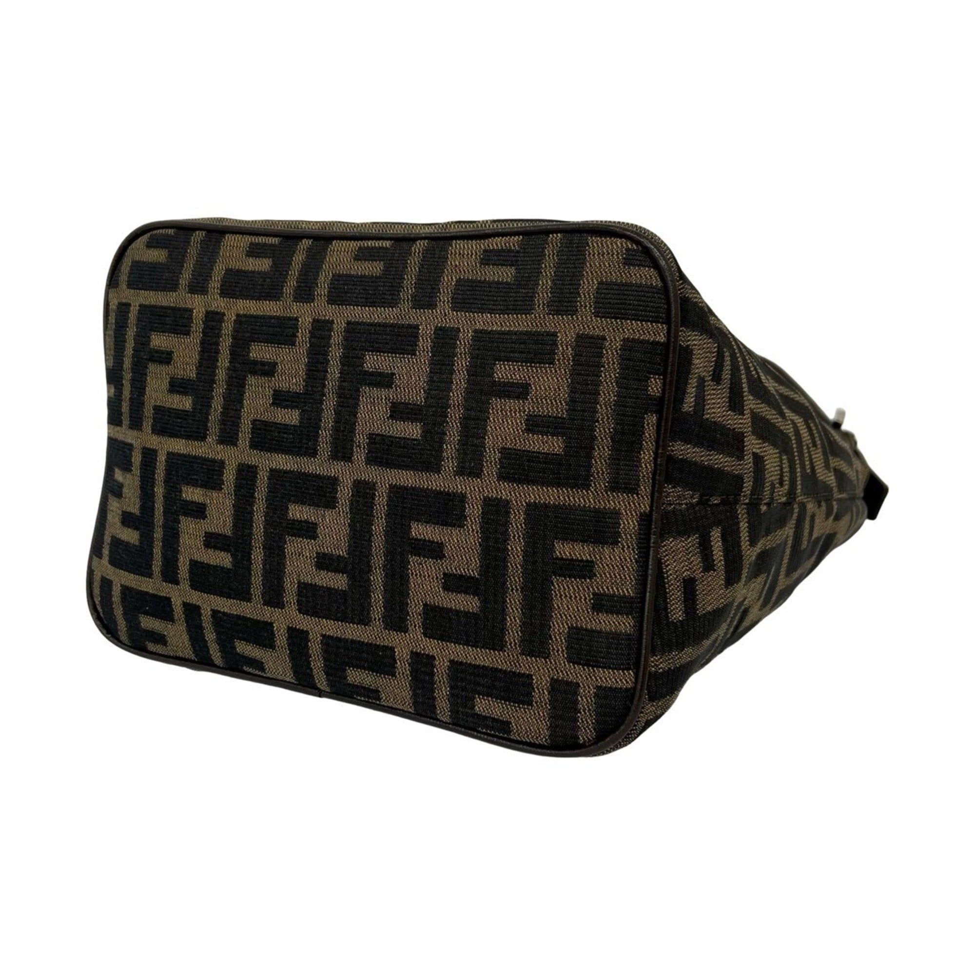 Fendi FENDI Zucca FF Pattern Canvas Leather Semi-One Shoulder Bag Mini Tote Brown 27631 Size ONE SIZE - 8 Thumbnail