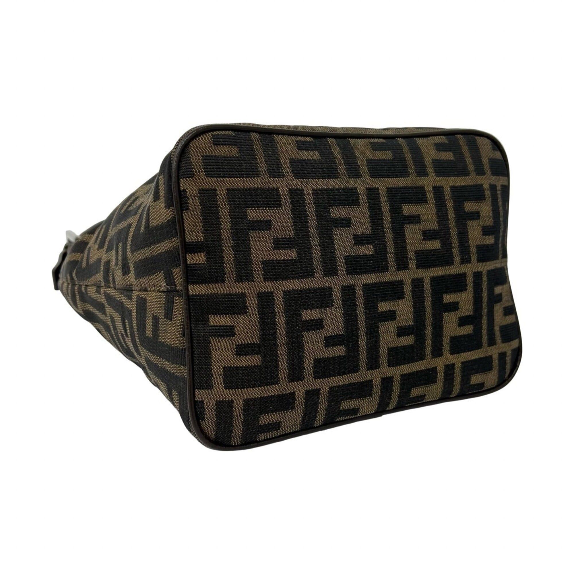 Fendi FENDI Zucca FF Pattern Canvas Leather Semi-One Shoulder Bag Mini Tote Brown 27631 Size ONE SIZE - 7 Thumbnail