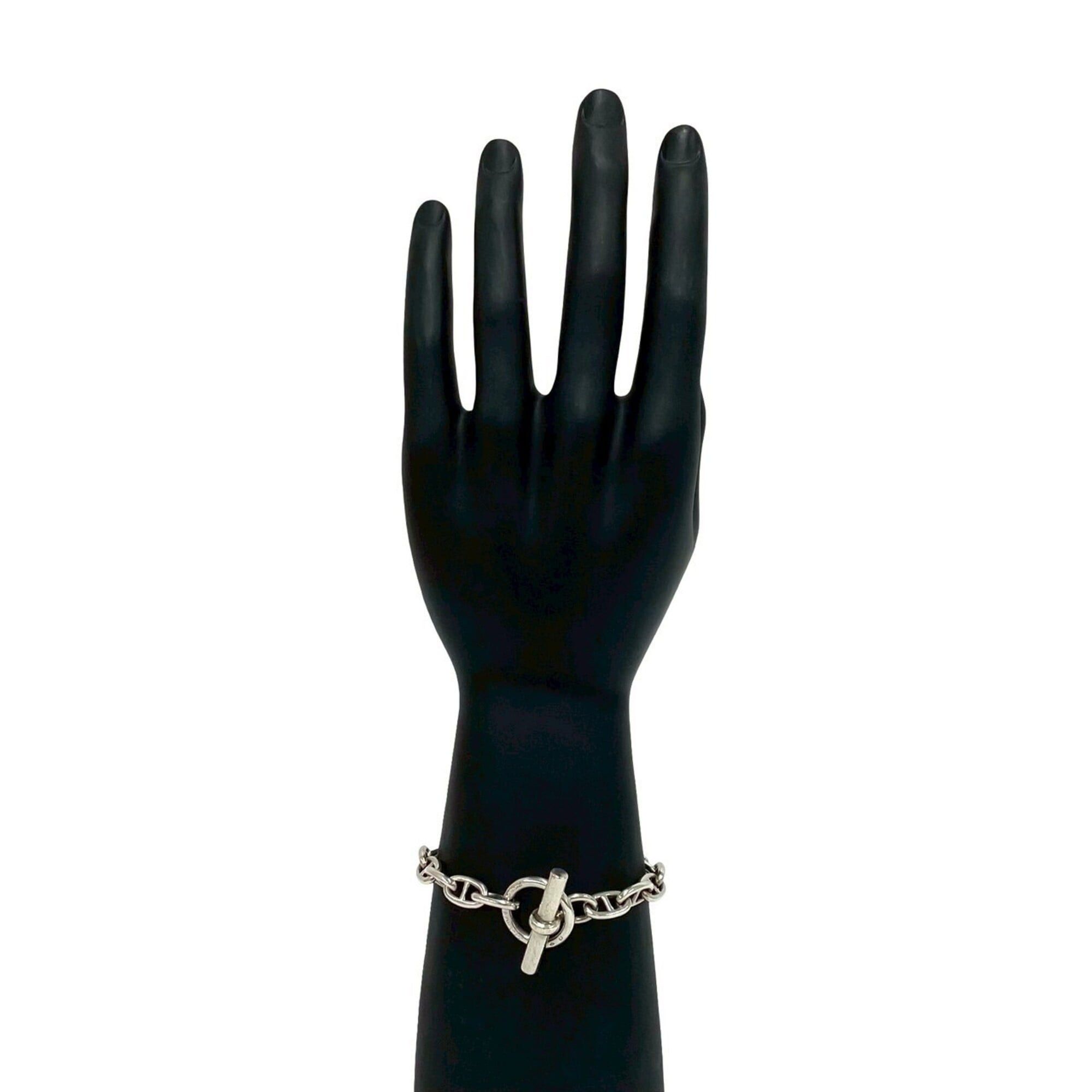 Hermes HERMES Vintage Chaine d'Ancre PM 18-link Cursive Script Sterling Silver Bracelet (Silver 27802) Size ONE SIZE - 2 Thumbnail