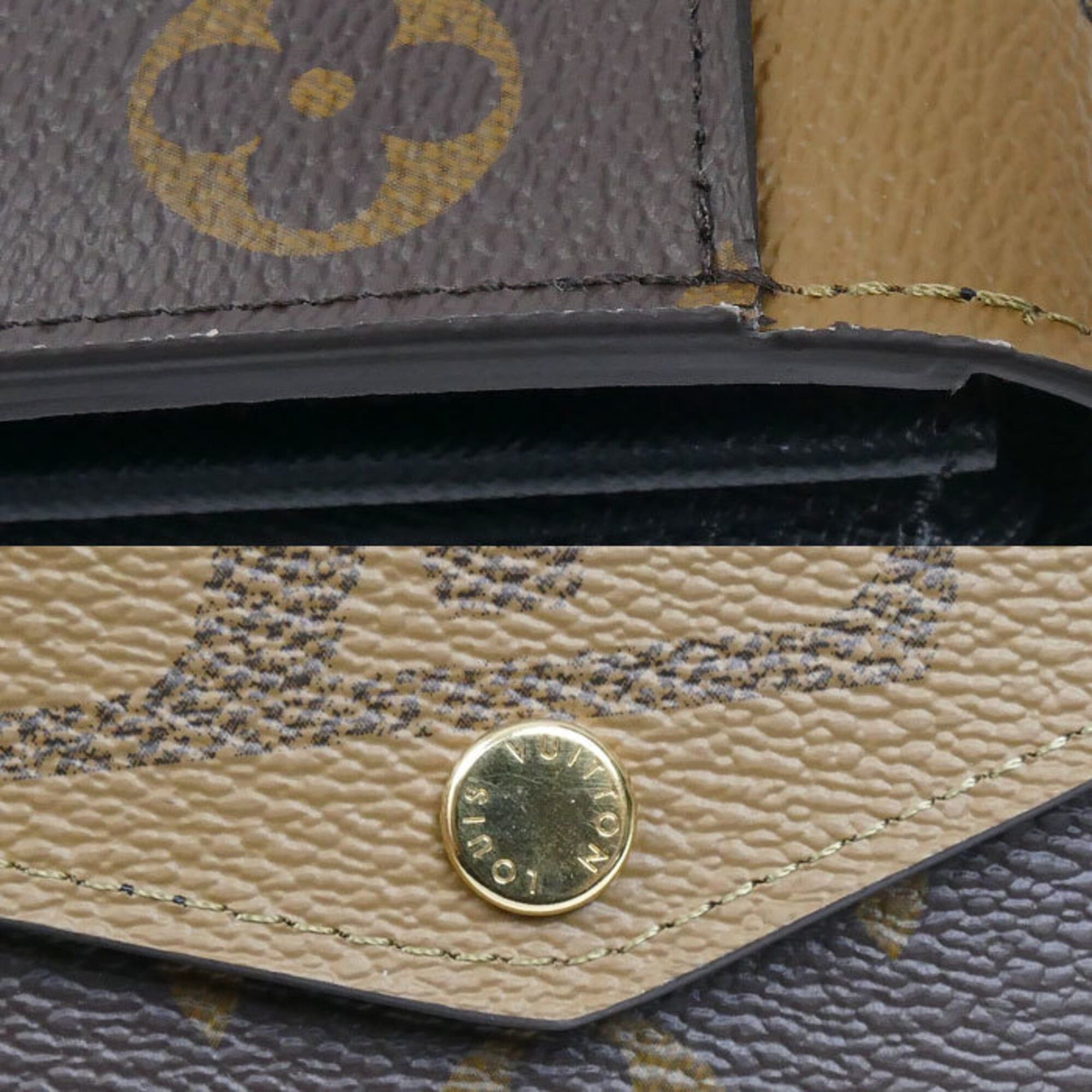 Louis Vuitton Louis Vuitton Portefeuille Sarah Long Wallet Monogram Giant Reverse Brown M80726 Women's Size ONE SIZE - 6 Thumbnail
