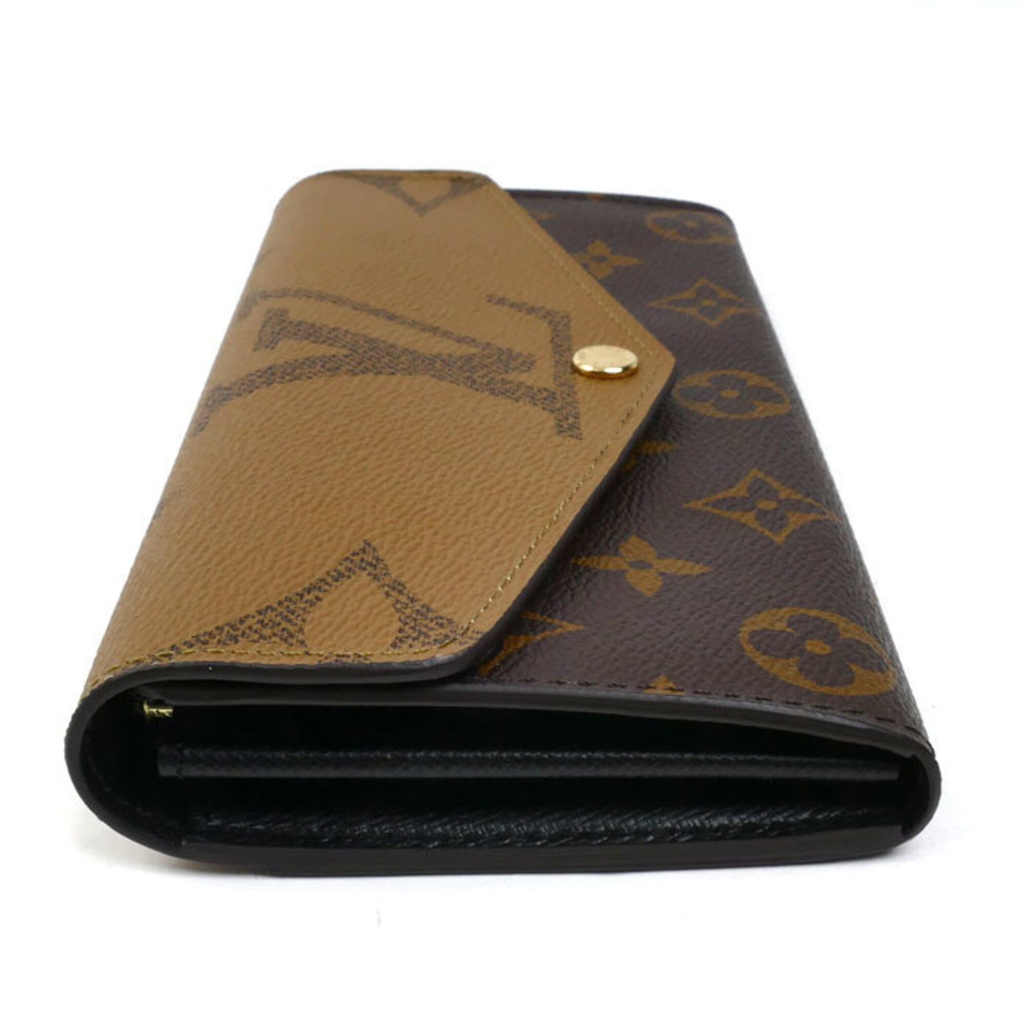 Louis Vuitton Louis Vuitton Portefeuille Sarah Long Wallet Monogram Giant Reverse Brown M80726 Women's Size ONE SIZE - 3 Thumbnail