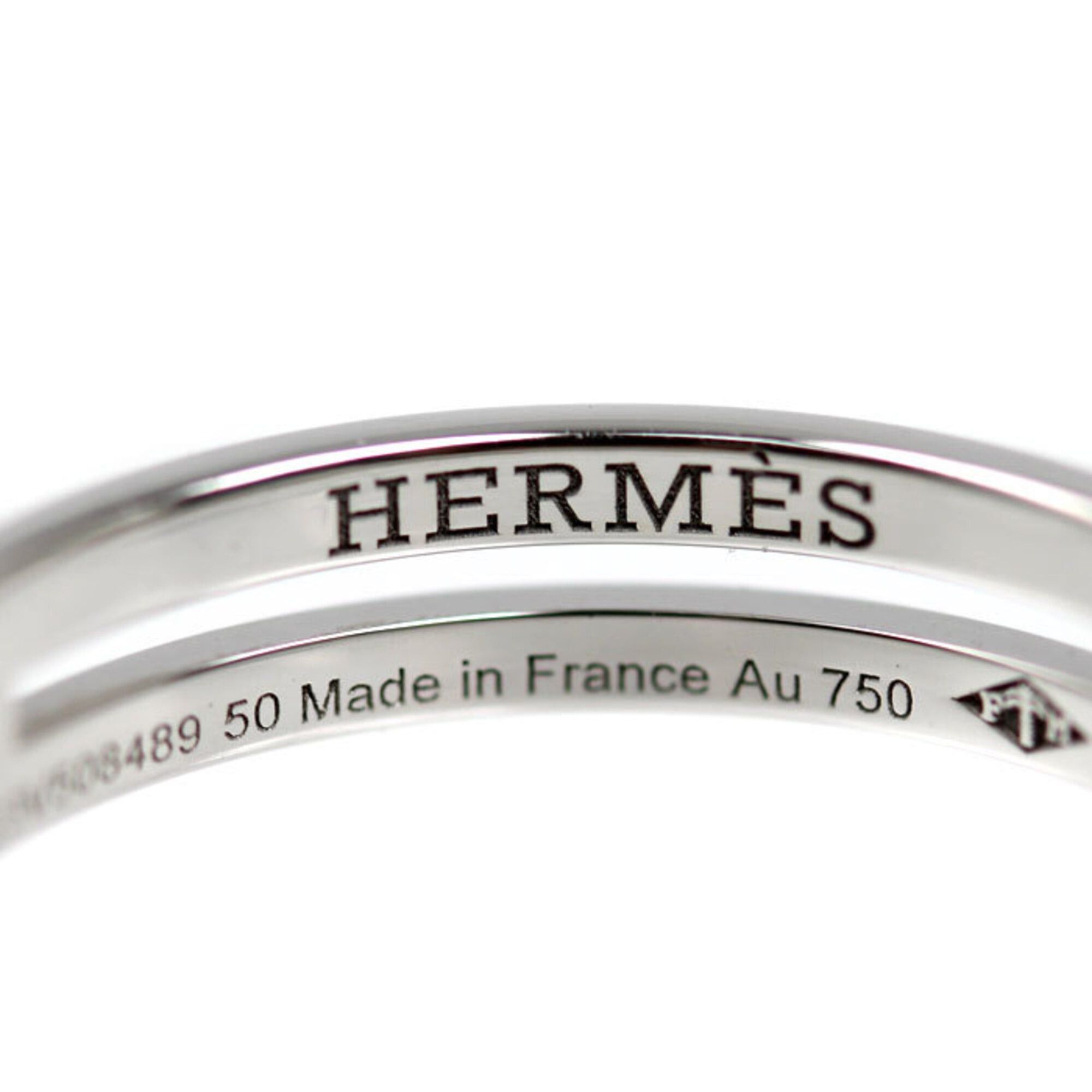 Hermes Hermes 18KWG White Gold Ariane Ring, Size 50, 3.0g, Women's Size ONE SIZE - 5 Thumbnail