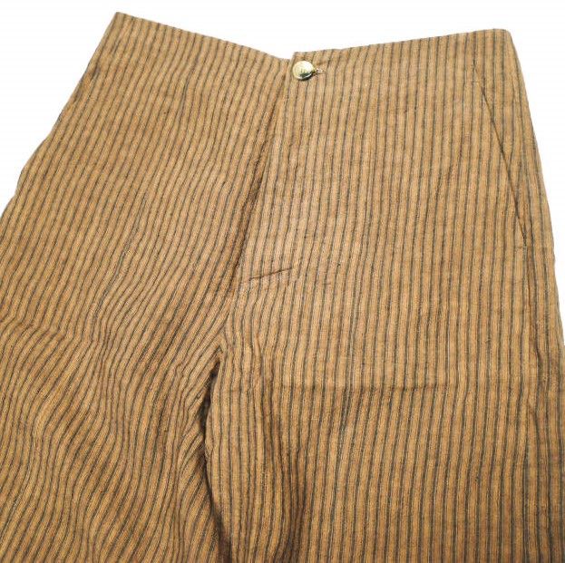 Other Other Omar Afridi KAKISHIBU STRIPES Linen Shorts Textile Shorts OA-SS20-TRS-104-02 DUTY FREE for USA Size ONE SIZE - 4 Thumbnail
