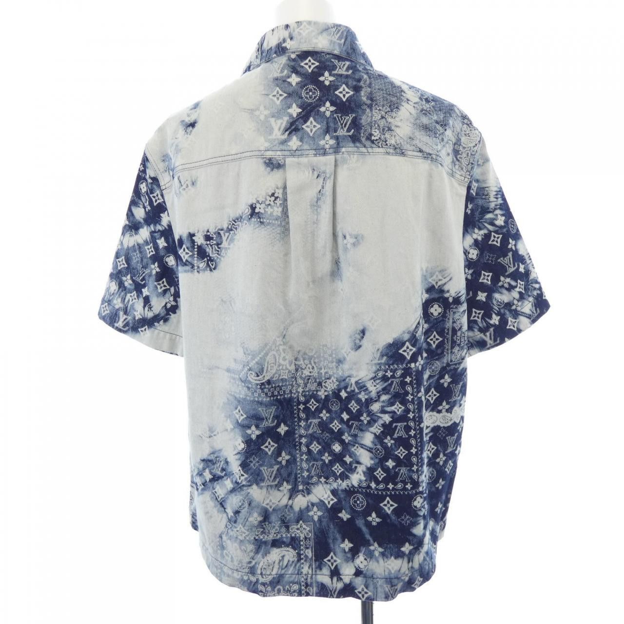 Louis Vuitton Louis Vuitton Louis Vuitton Monogram Bandana Denim Short Sleeve Shirt Textile Tops HNS17WNW2 DUTY FREE for USA Size ONE SIZE - 2 Thumbnail