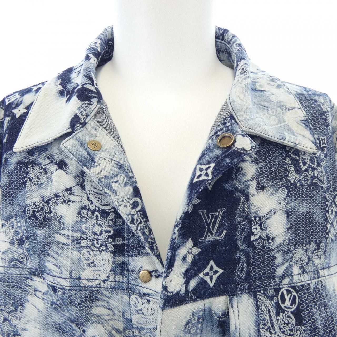 Louis Vuitton Louis Vuitton Louis Vuitton Monogram Bandana Denim Short Sleeve Shirt Textile Tops HNS17WNW2 DUTY FREE for USA Size ONE SIZE - 5 Thumbnail