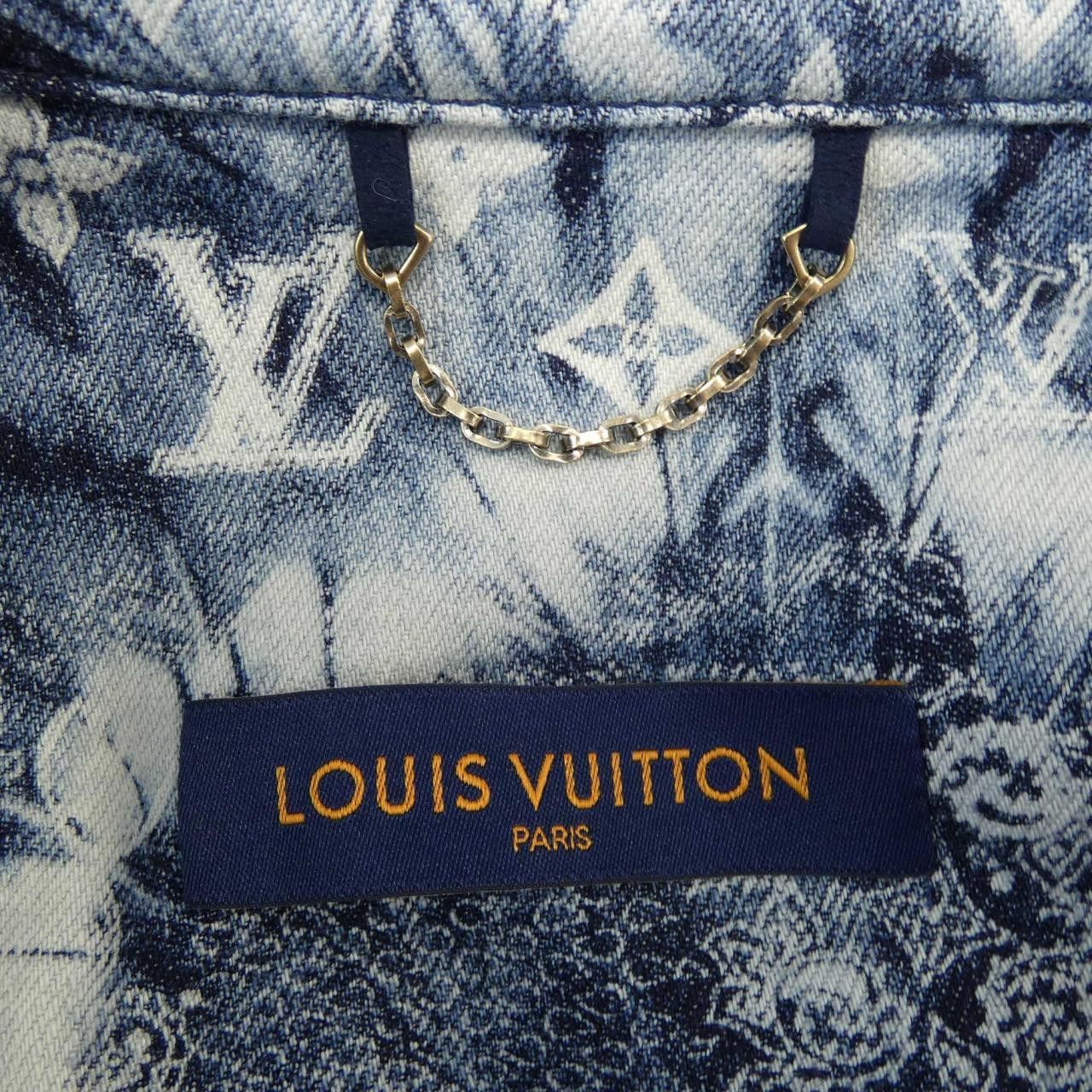 Louis Vuitton Louis Vuitton Louis Vuitton Monogram Bandana Denim Short Sleeve Shirt Textile Tops HNS17WNW2 DUTY FREE for USA Size ONE SIZE - 4 Thumbnail
