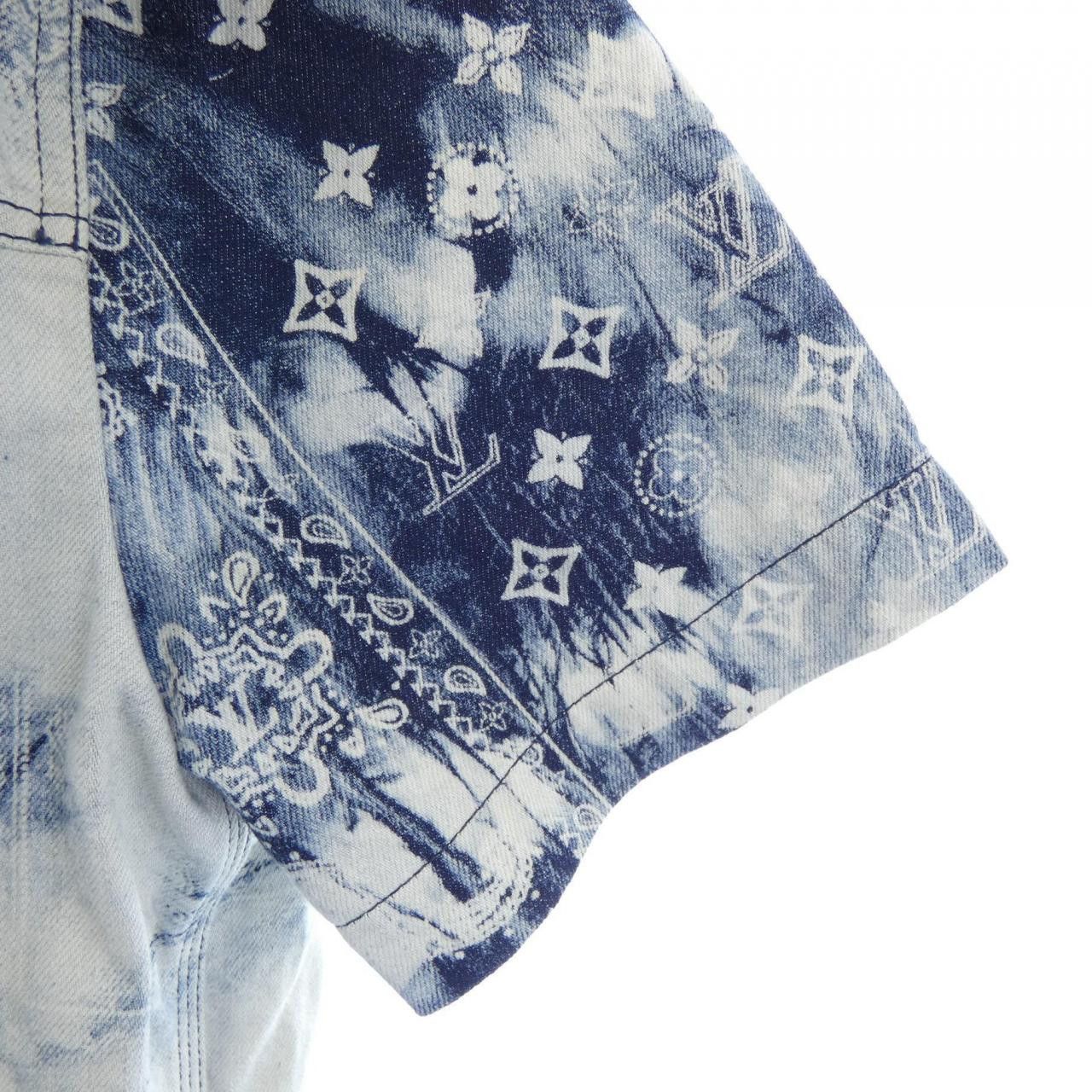 Louis Vuitton Louis Vuitton Louis Vuitton Monogram Bandana Denim Short Sleeve Shirt Textile Tops HNS17WNW2 DUTY FREE for USA Size ONE SIZE - 6 Thumbnail