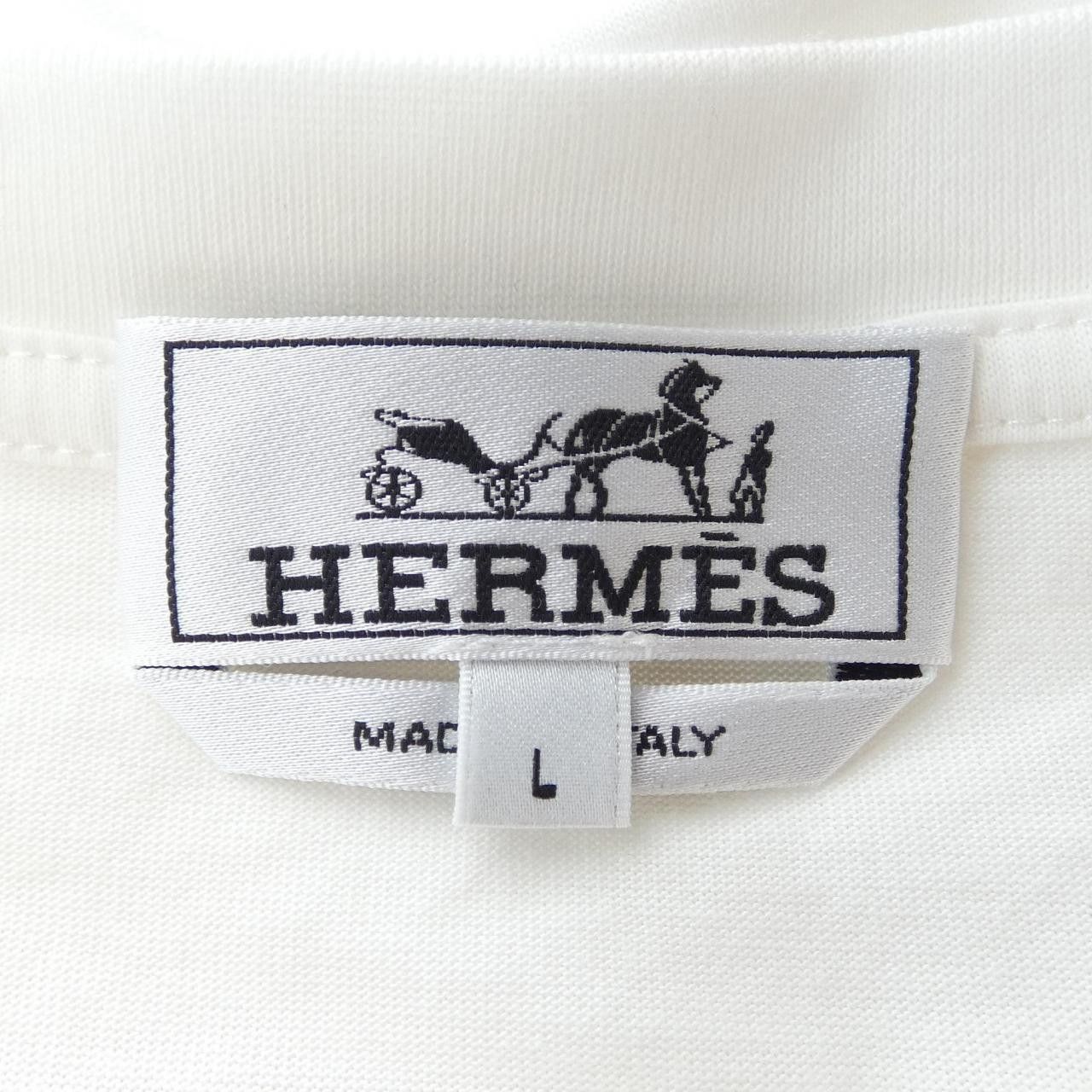 Hermes Hermes Hermes Chevaux En Symetrie Cotton T Shirt Textile T-Shirts DUTY FREE for USA Size ONE SIZE - 4 Thumbnail