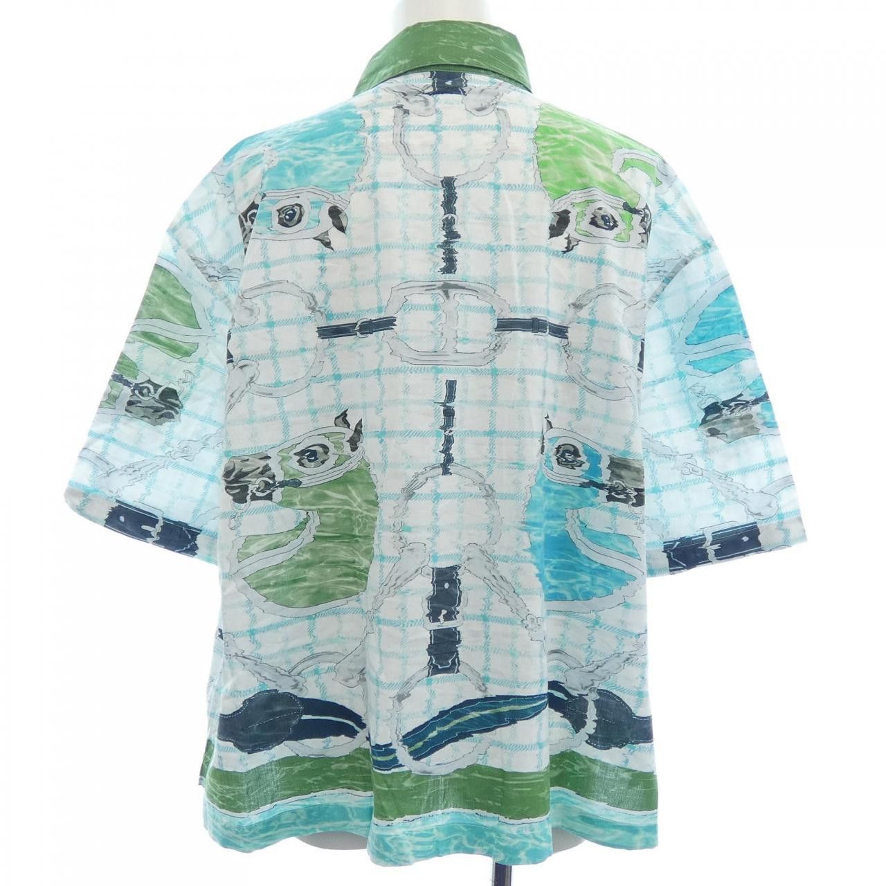 Hermes Hermes Hermes Tatersale Remix Bis Short Sleeve Shirt Textile Dress Shirt DUTY FREE for USA Size ONE SIZE - 2 Thumbnail