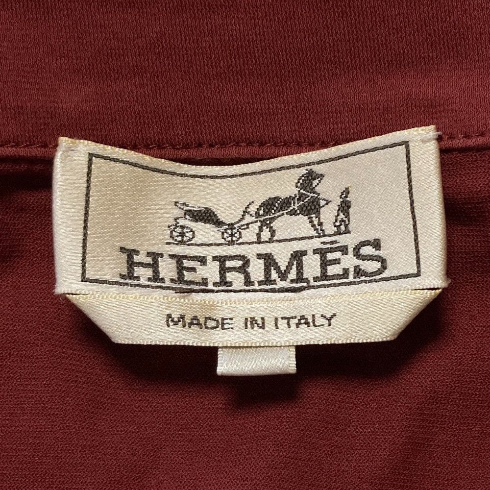 Hermes Hermes Hermes Cotton Knit Short Sleeve Polo Shirt Textile Tops DUTY FREE for USA Size ONE SIZE - 4 Thumbnail