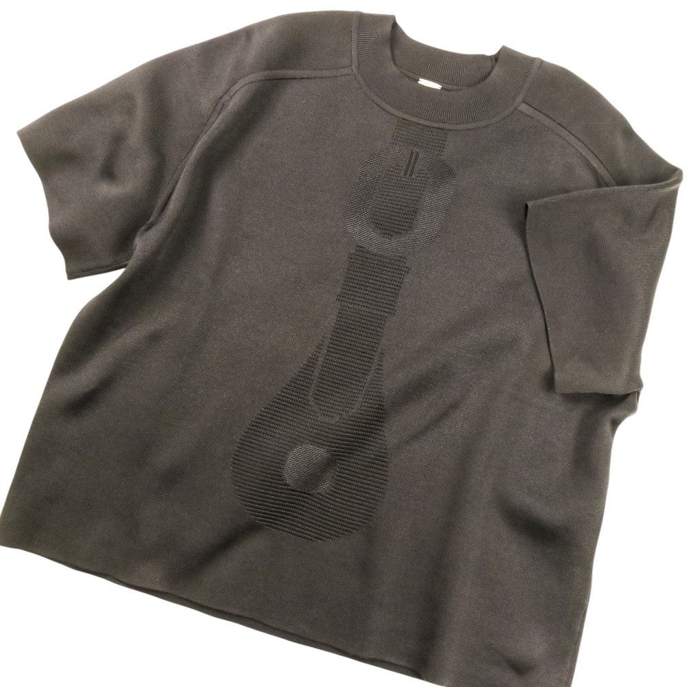 Hermes Hermes Hermes Coaching Relief Silk Knit Short Sleeve Sweater Textile Tops DUTY FREE for USA Size ONE SIZE - 6 Thumbnail