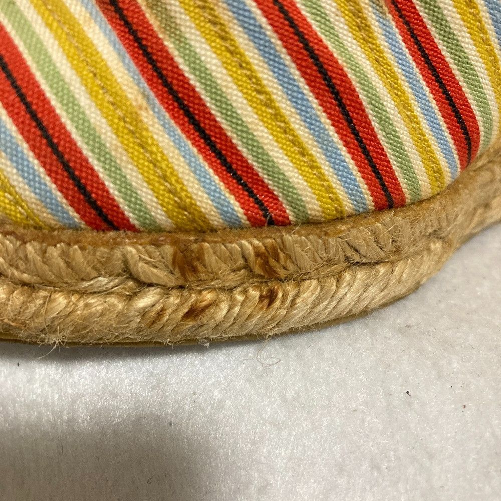 Hermes Hermes Hermes Stripe Ribbon Strap Jute Wedge Sandals Textile Shoes DUTY FREE for USA Size ONE SIZE - 10 Thumbnail