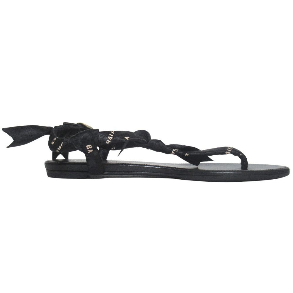 Balenciaga Balenciaga Balenciaga logo ribbon flat sandals Textile Shoes DUTY FREE for USA Size ONE SIZE - 3 Thumbnail