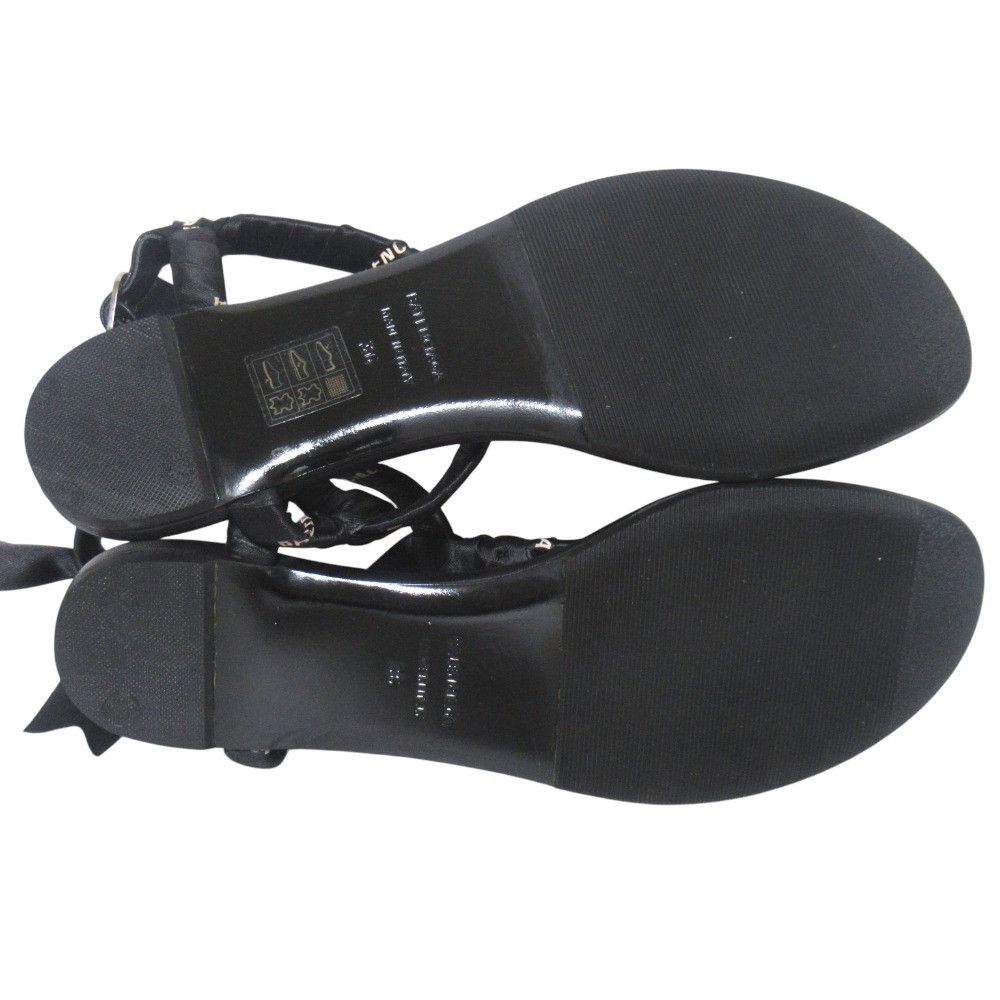 Balenciaga Balenciaga Balenciaga logo ribbon flat sandals Textile Shoes DUTY FREE for USA Size ONE SIZE - 8 Thumbnail