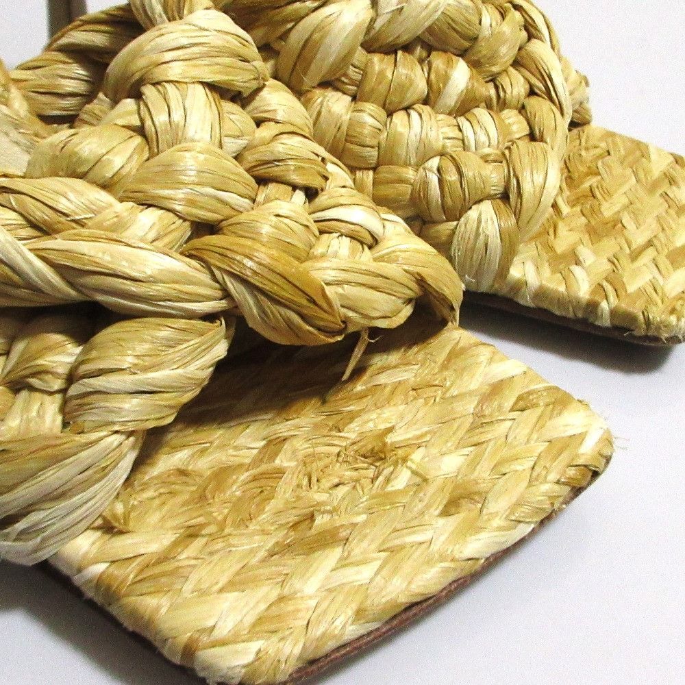 Bottega Veneta Bottega Veneta Bottega Veneta Raffia Mule Sandals Plant-based Shoes DUTY FREE for USA Size ONE SIZE - 5 Thumbnail