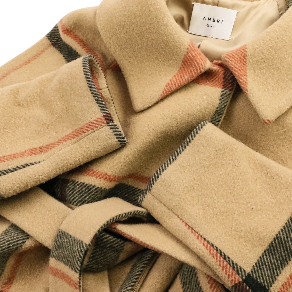 Other Other Ameri VINTAGE CHECK SOUTIEN COLLAR Coat Textile Outerwear 02920750070 DUTY FREE for USA Size ONE SIZE - 7 Thumbnail