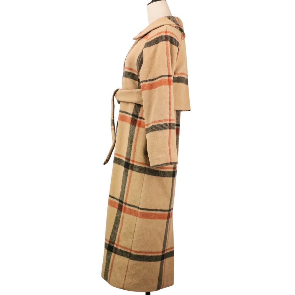 Other Other Ameri VINTAGE CHECK SOUTIEN COLLAR Coat Textile Outerwear 02920750070 DUTY FREE for USA Size ONE SIZE - 3 Thumbnail