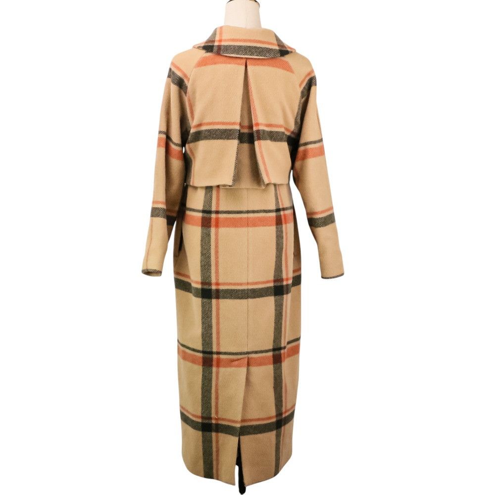 Other Other Ameri VINTAGE CHECK SOUTIEN COLLAR Coat Textile Outerwear 02920750070 DUTY FREE for USA Size ONE SIZE - 4 Thumbnail