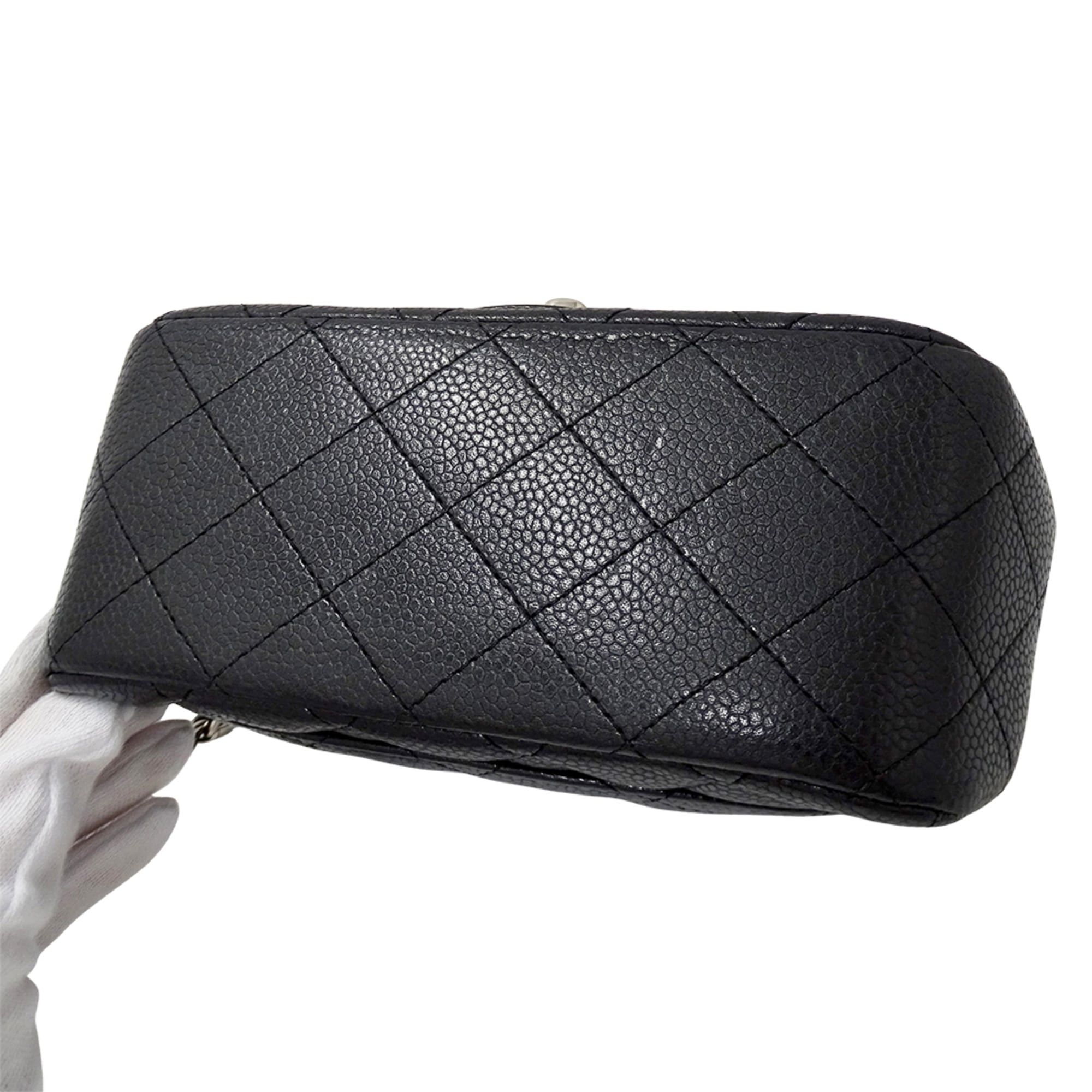 Chanel Chanel Matelassé Mini Handbag for Women, Brand Name Shoulder Bag, Caviar Leather, Black, Silver Hardware, Chain Bag Size ONE SIZE - 13 Thumbnail