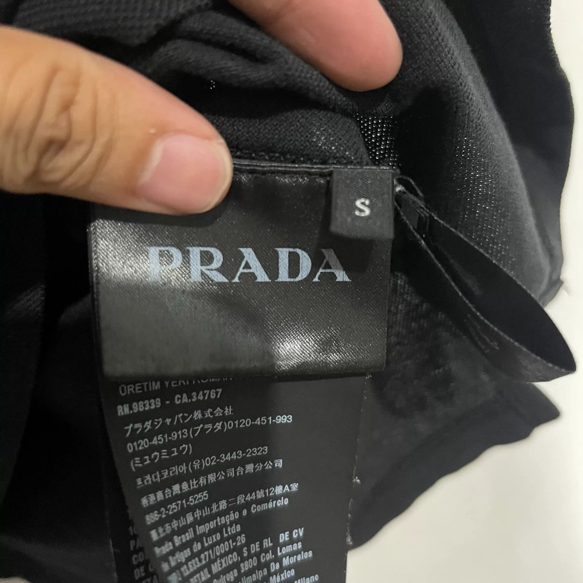 Prada Prada Black Triangle Logo Nylon Polo Size US S / EU 44-46 / 1 - 5 Thumbnail