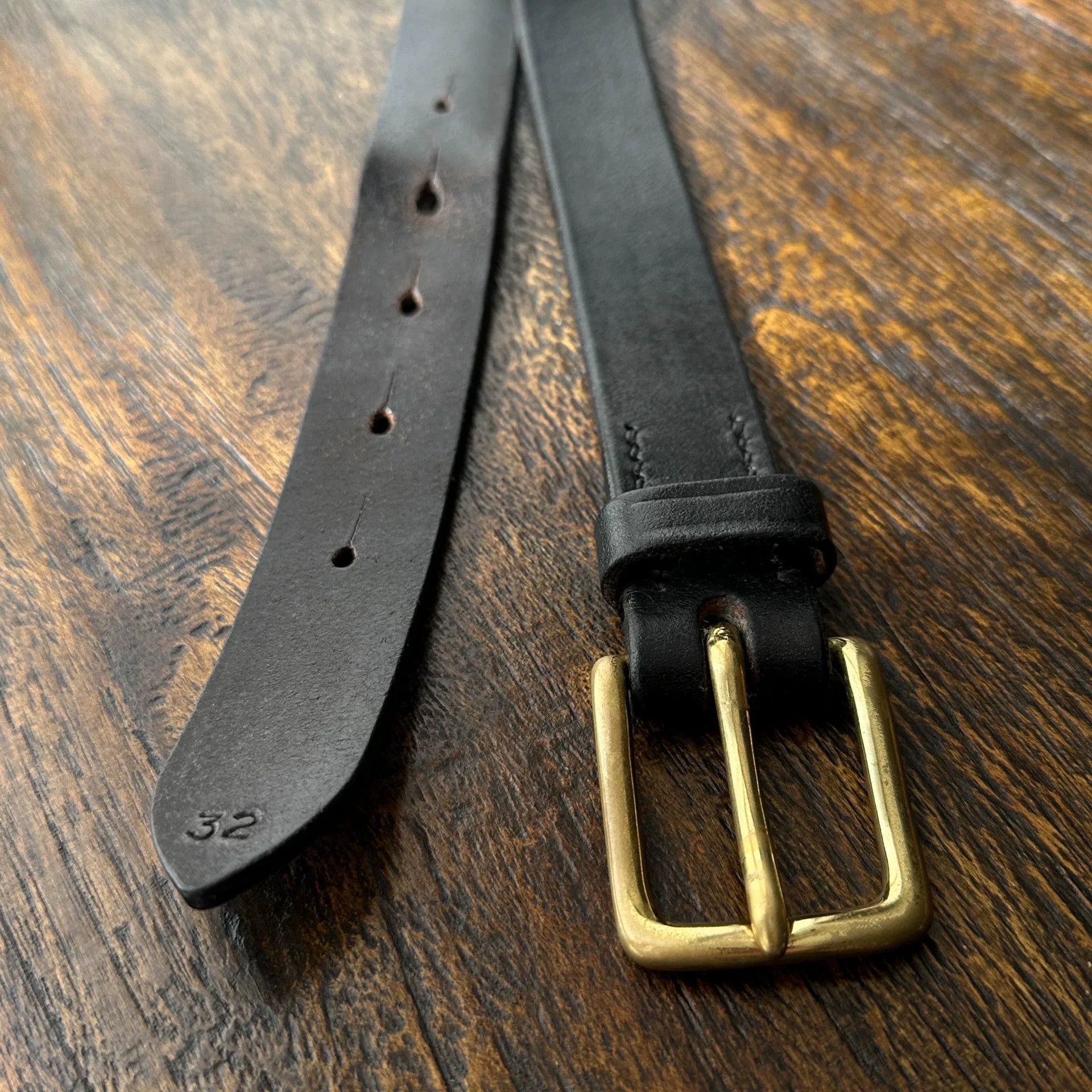 J.FitzPatrick Jabez Cliff 32 UK Made Leather Belt Size ONE SIZE - 6 Thumbnail