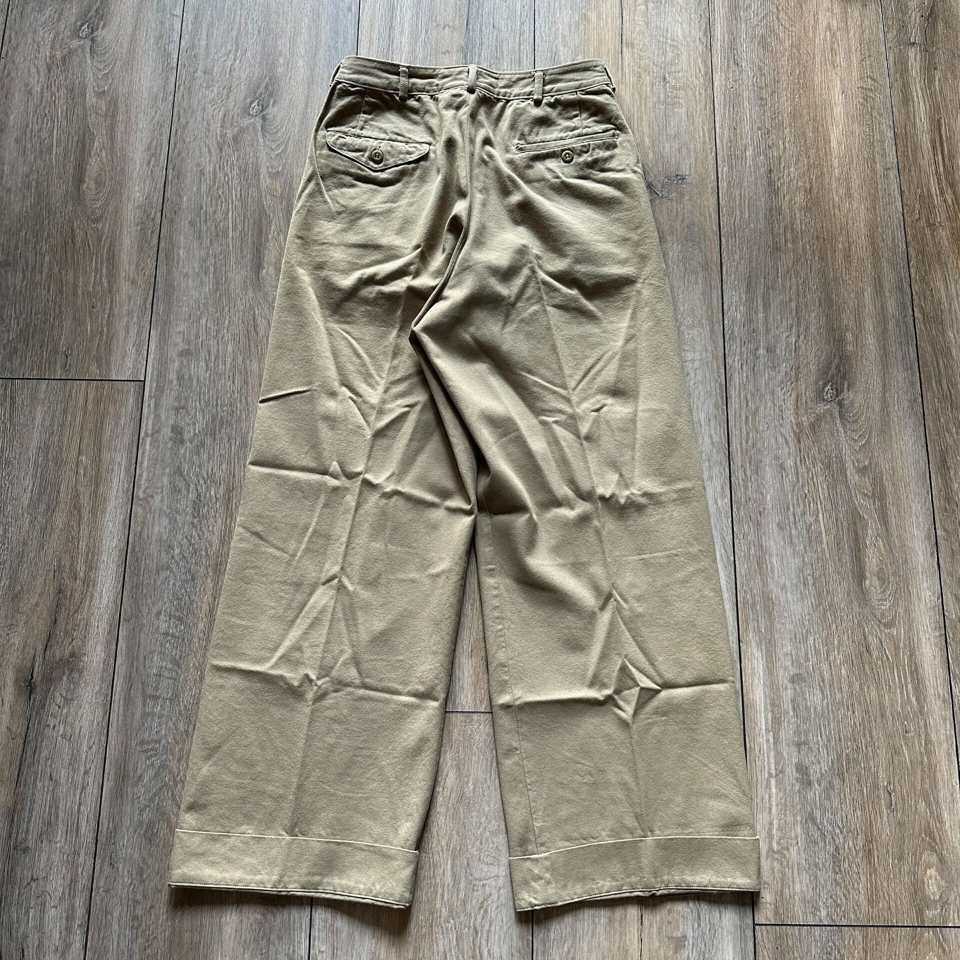 Red Clouds Collective Red Cloud 1950CH Khaki Wide-Leg Pants 29 Size 29" - 4 Thumbnail
