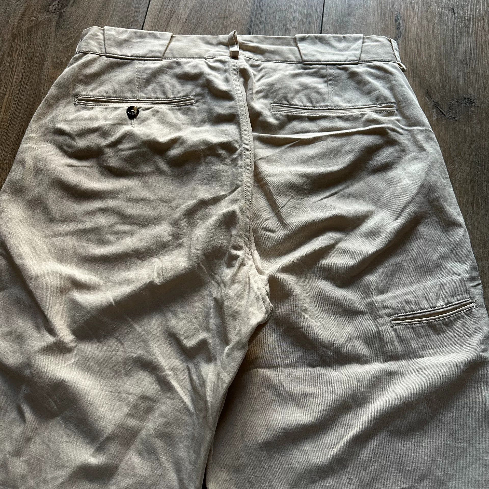 Old Joe OLD JOE Cotton Linen White Pants Size US 34 / EU 50 - 4 Thumbnail
