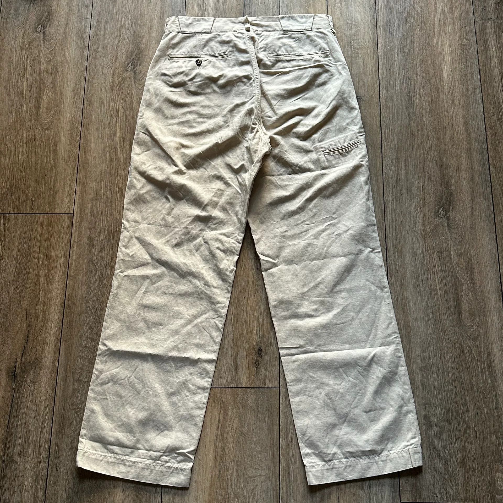 Old Joe OLD JOE Cotton Linen White Pants Size US 34 / EU 50 - 2 Thumbnail