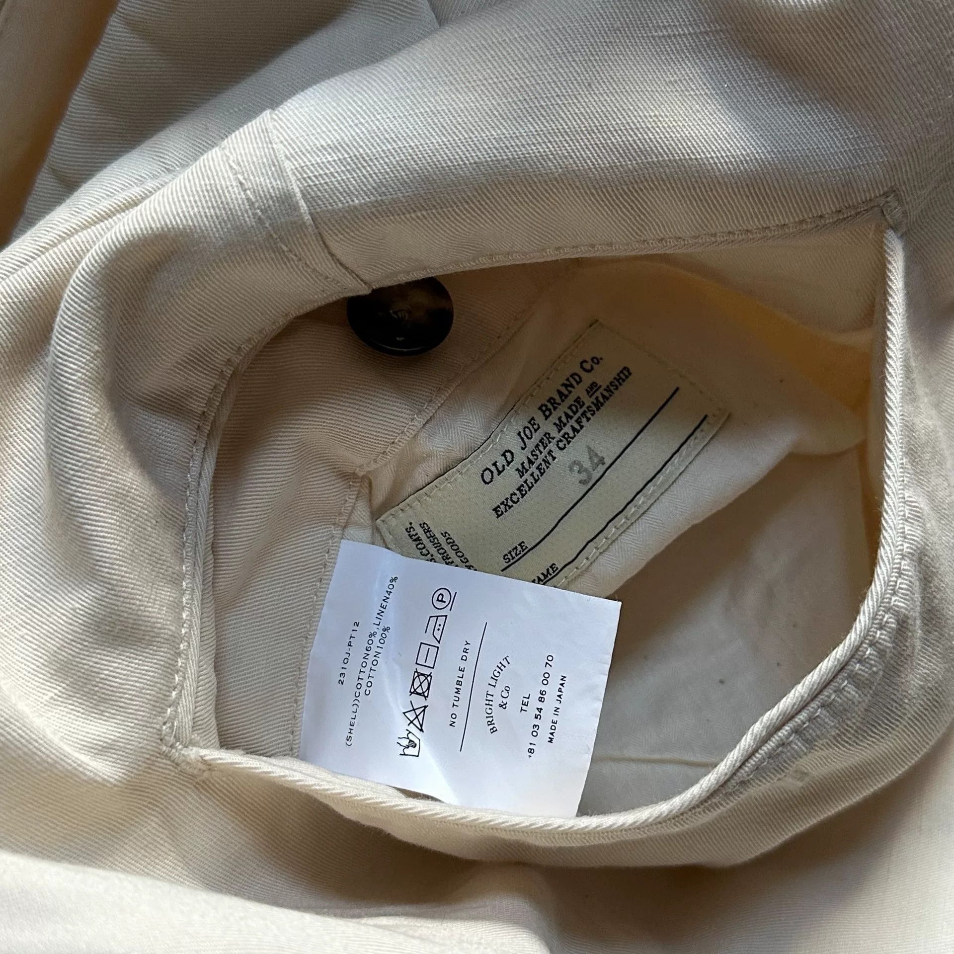 Old Joe OLD JOE Cotton Linen White Pants Size US 34 / EU 50 - 7 Thumbnail