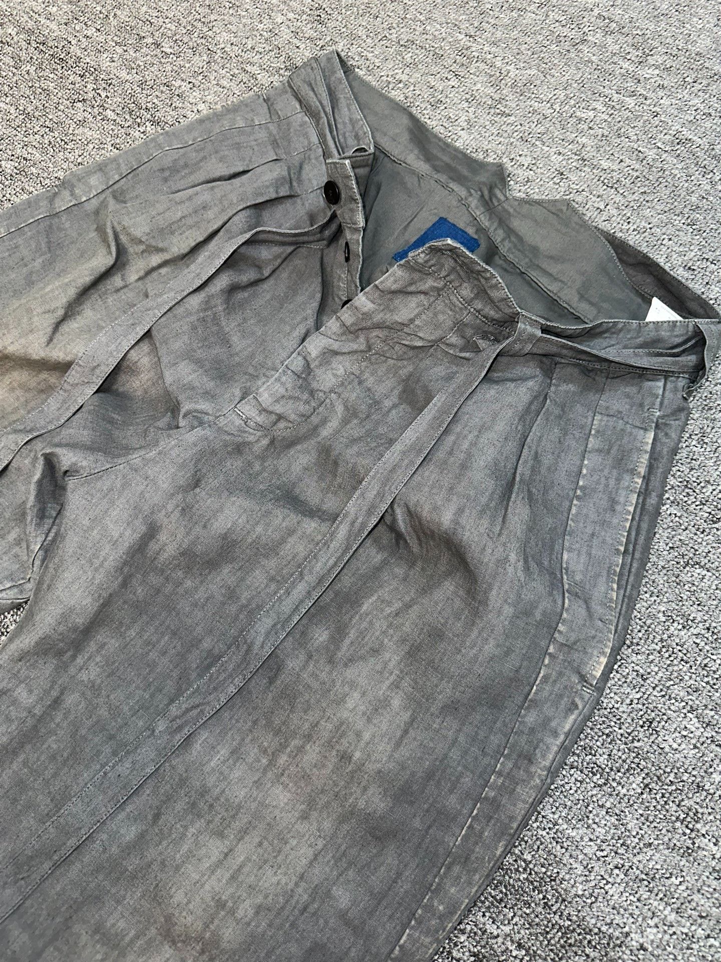 Visvim visvim ict Line Hakama Linen Distressed Pants Size US 28 / EU 44 - 2 Thumbnail