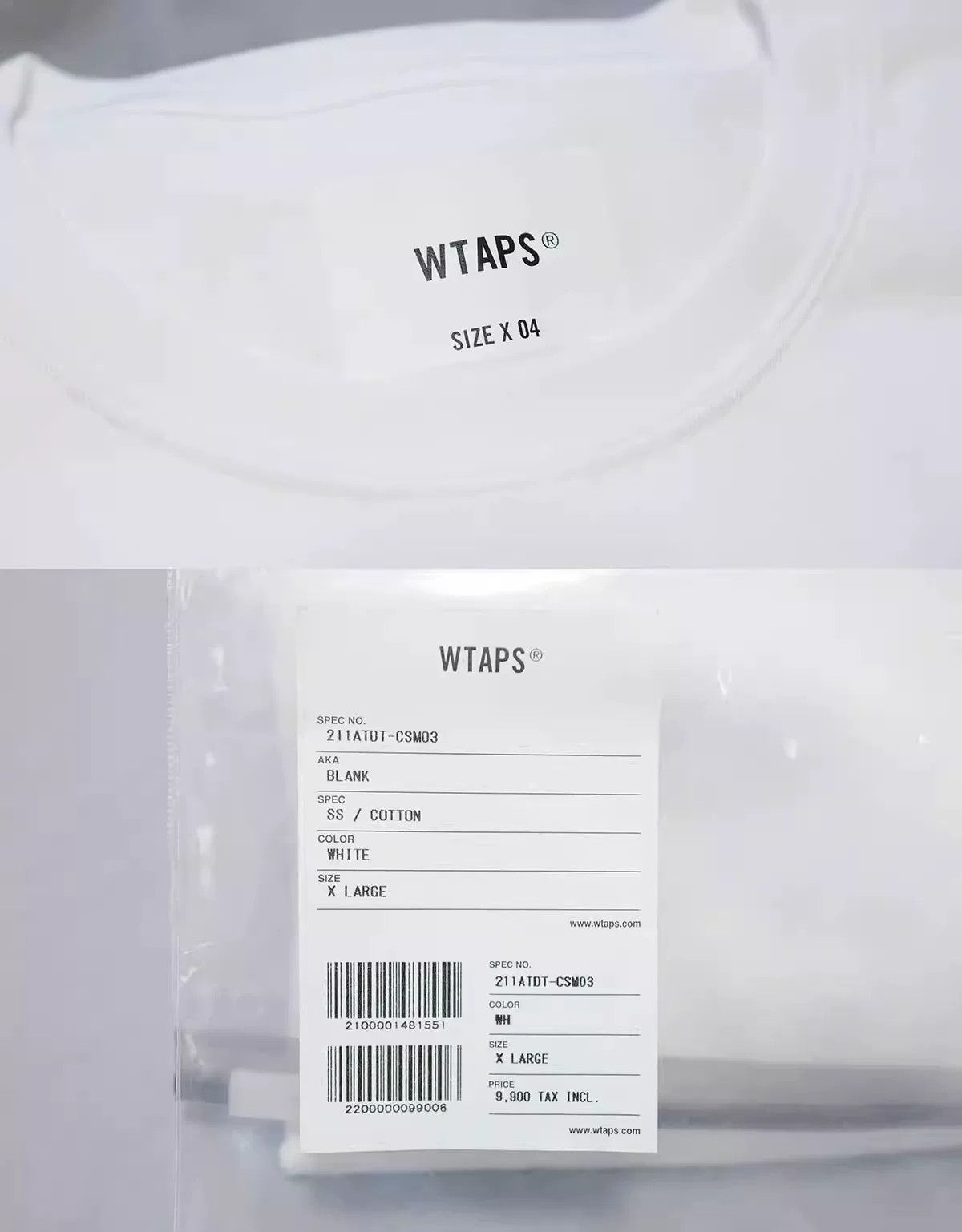 Wtaps WTAPS BLANK SS Cotton T-Shirt Size US XL / EU 56 / 4 - 6 Thumbnail