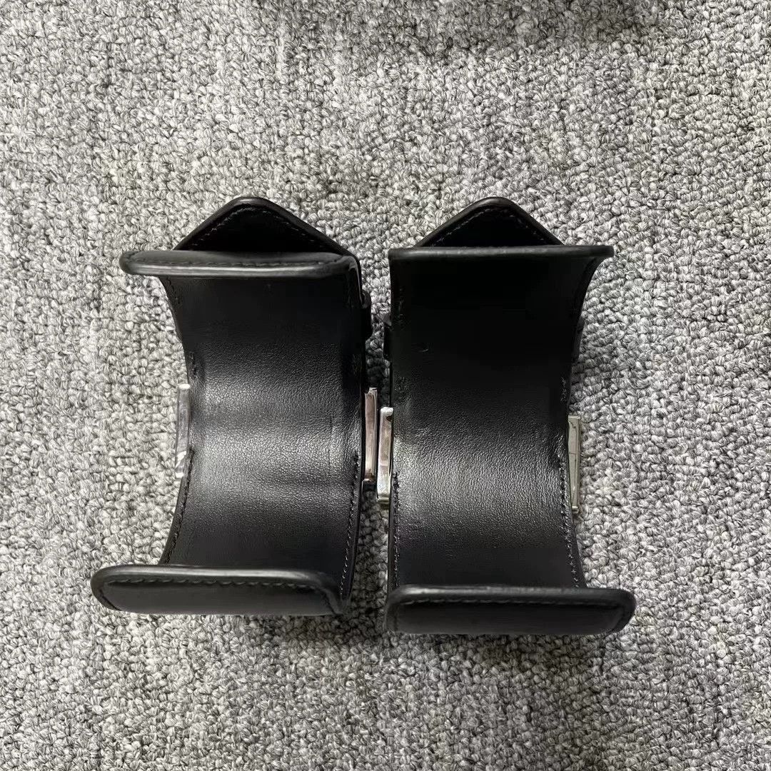 Prada Prada Black Triangle Logo Arm Cuffs Size ONE SIZE - 3 Thumbnail