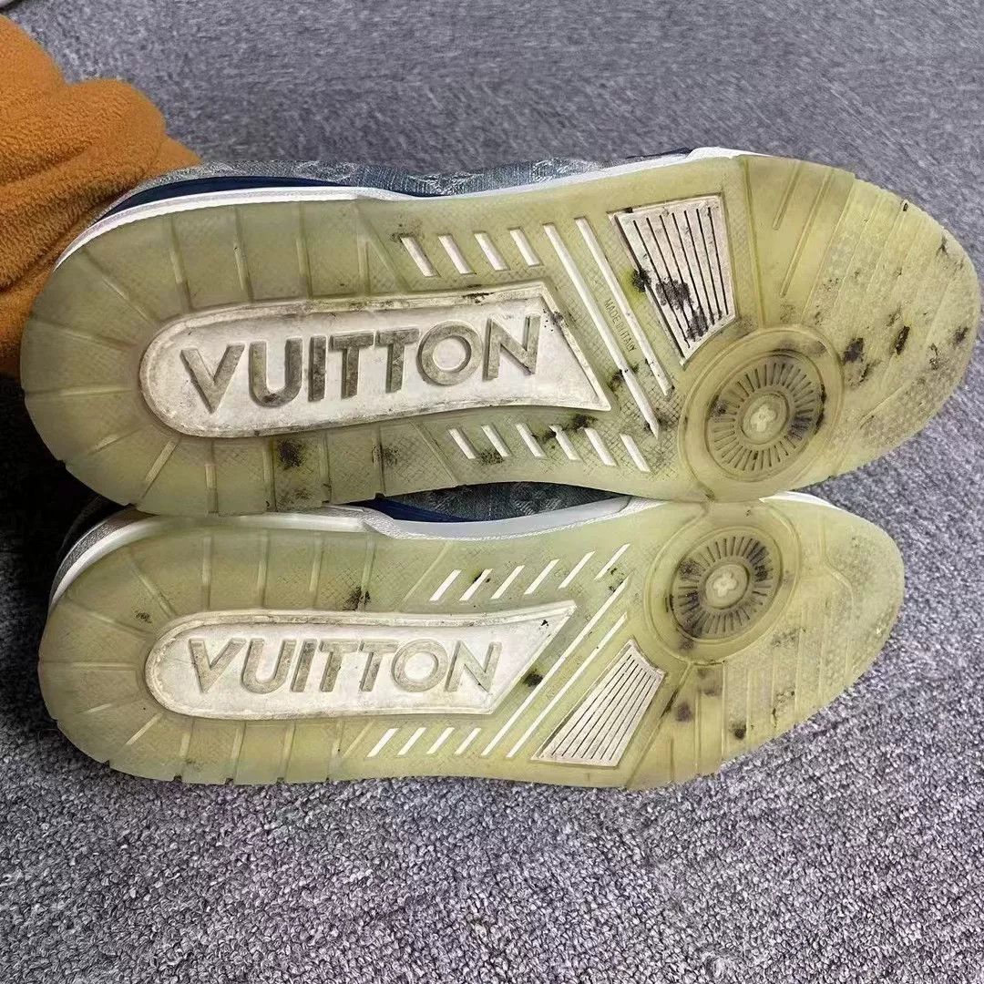 Louis Vuitton Louis Vuitton Blue Denim Trainer Sneakers Size US 6 / EU 39 - 5 Thumbnail