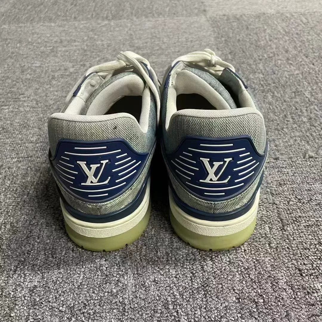 Louis Vuitton Louis Vuitton Blue Denim Trainer Sneakers Size US 6 / EU 39 - 4 Thumbnail