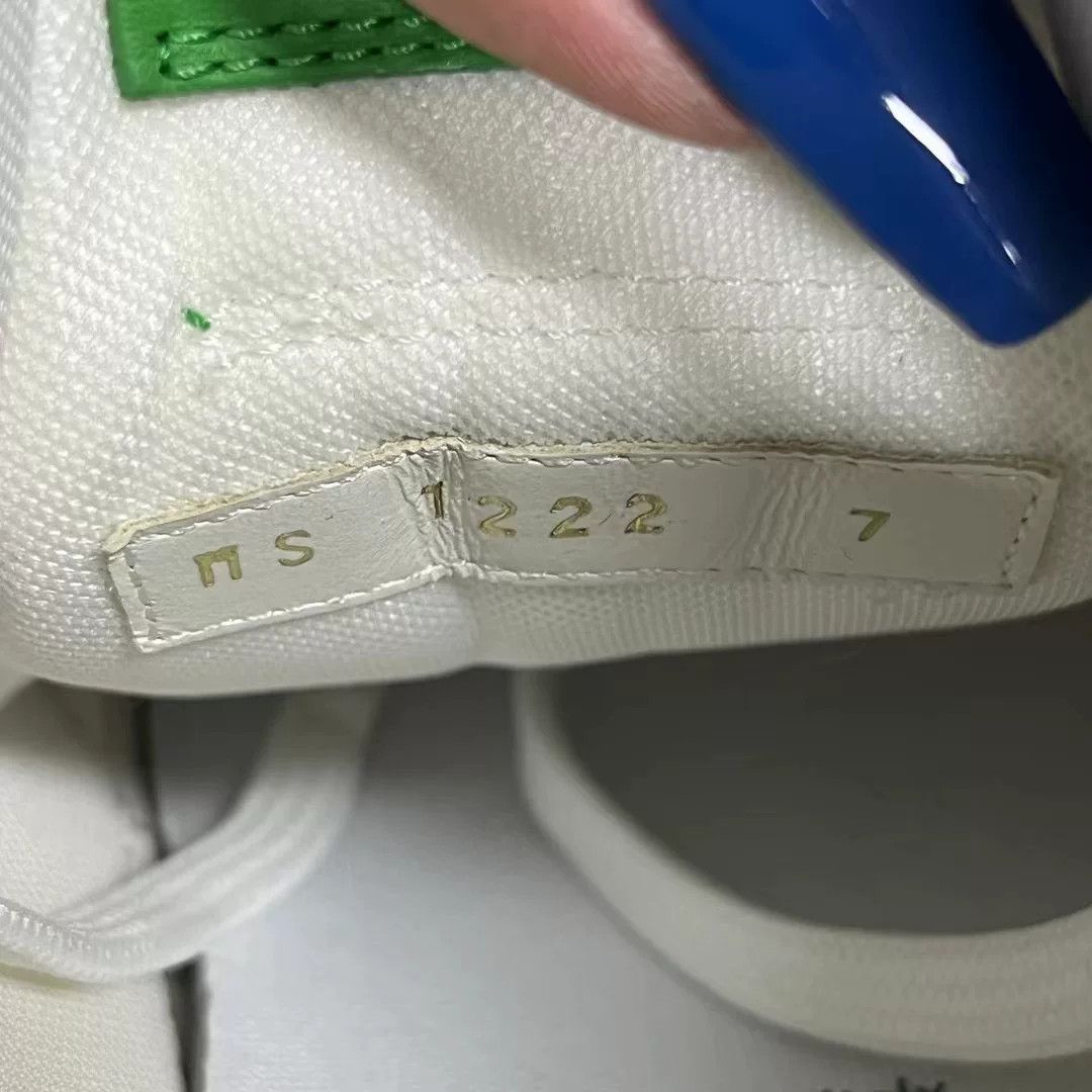 Louis Vuitton Louis Vuitton White Green Canvas Low-Top Sneakers Size US 6 / EU 39 - 4 Thumbnail