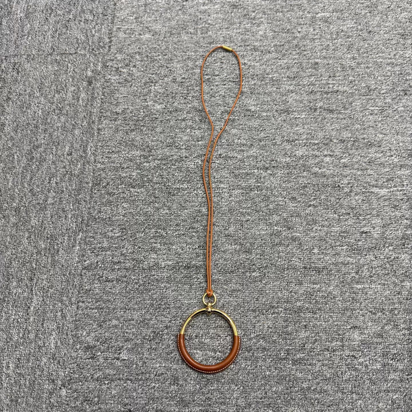 Hermes Hermes Circle Leather Necklace Size ONE SIZE - 2 Thumbnail