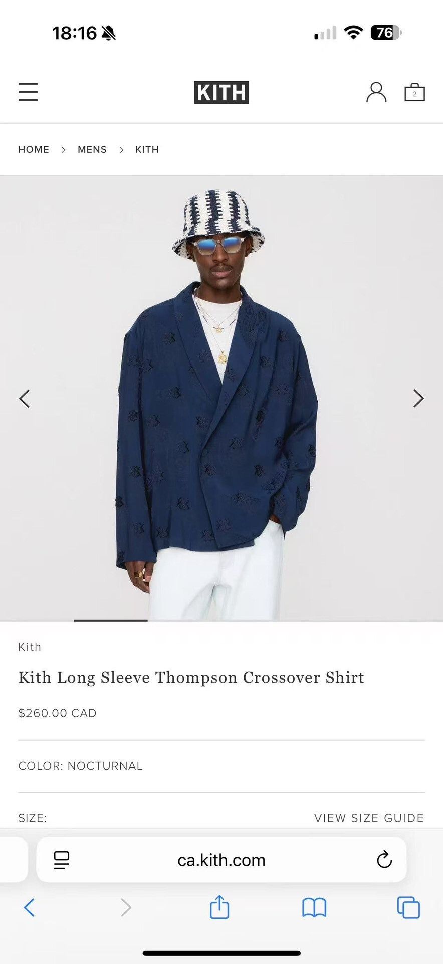 Kith Kith Long Sleeve Thompson Crossover Shirt Size US S / EU 44-46 / 1 - 5 Thumbnail