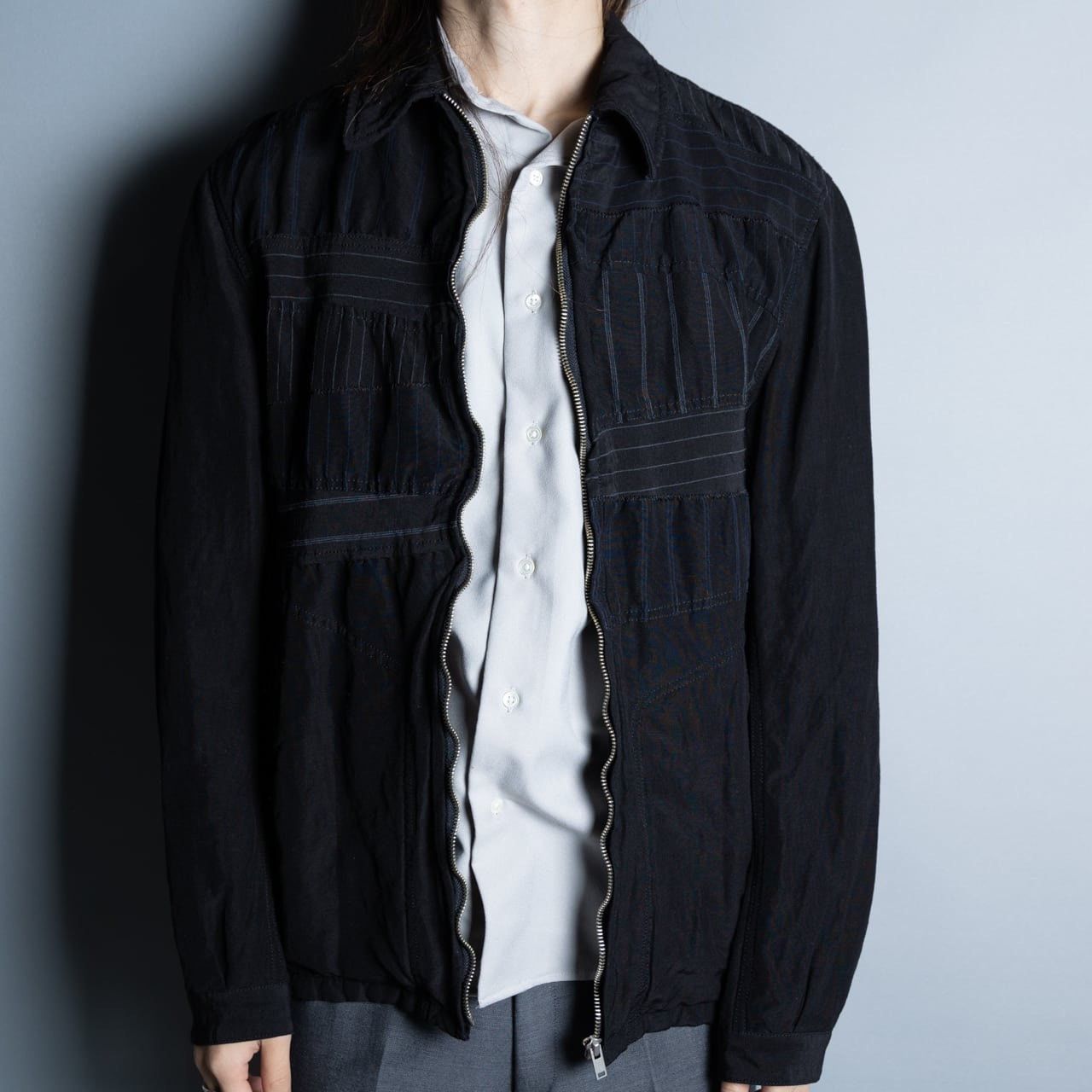 Comme des Garcons CDG Homme Striped Wool Jacket Size US L / EU 52-54 / 3 - 2 Thumbnail