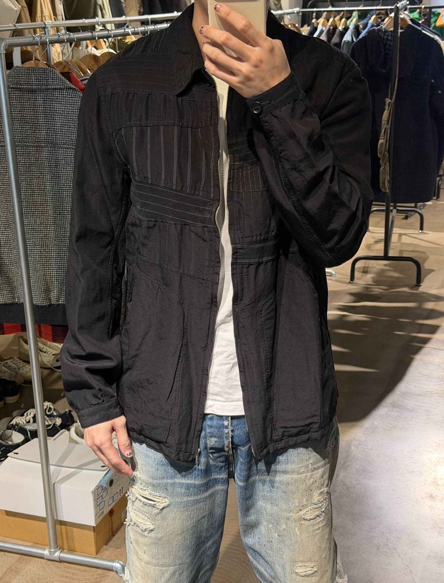 Comme des Garcons CDG Homme Striped Wool Jacket Size US L / EU 52-54 / 3 - 5 Thumbnail