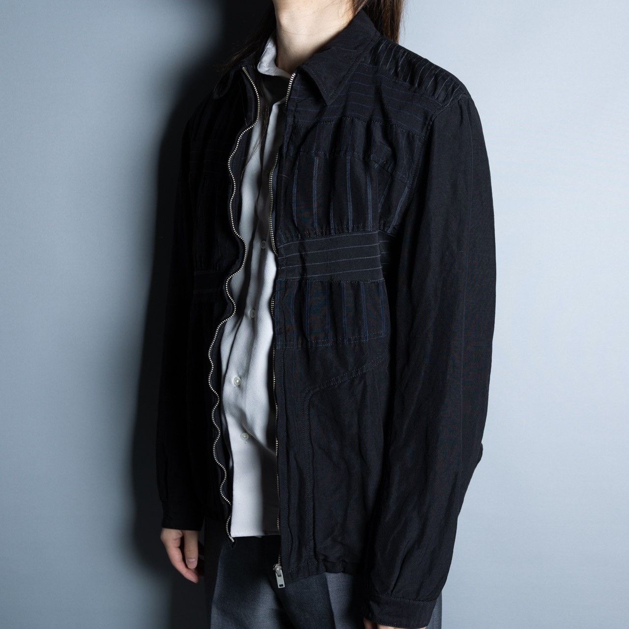 Comme des Garcons CDG Homme Striped Wool Jacket Size US L / EU 52-54 / 3 - 3 Thumbnail